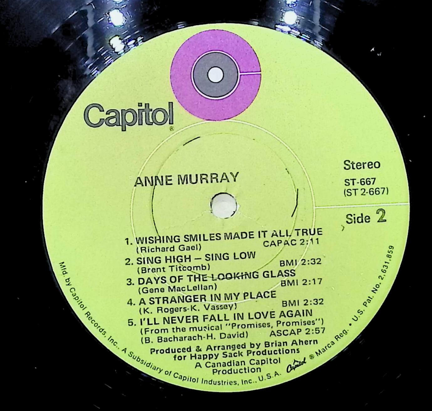 Anne Murray Anne Murray 12" LP 1971 E-ST-667 Pop — image 2