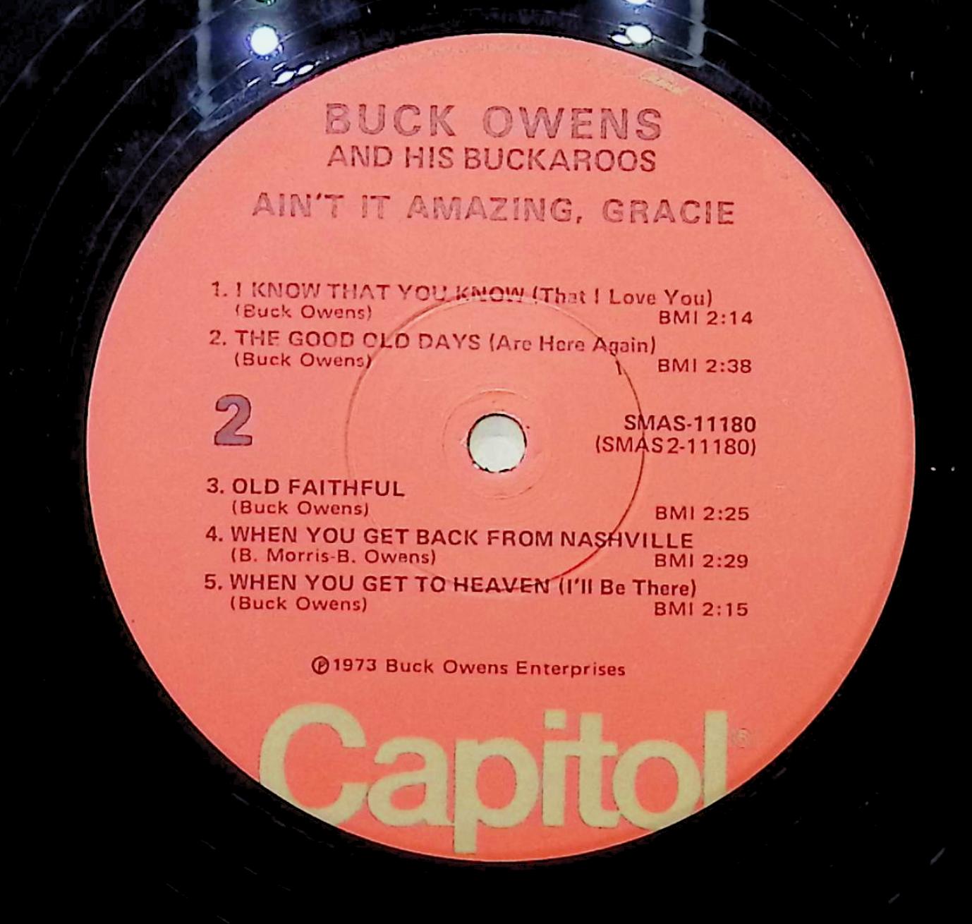Buck Owens And His Buckaroos Ain't It Amazing, Gracie 12" LP 1973 SMAS-11180 Folk, World, & Country — image 2