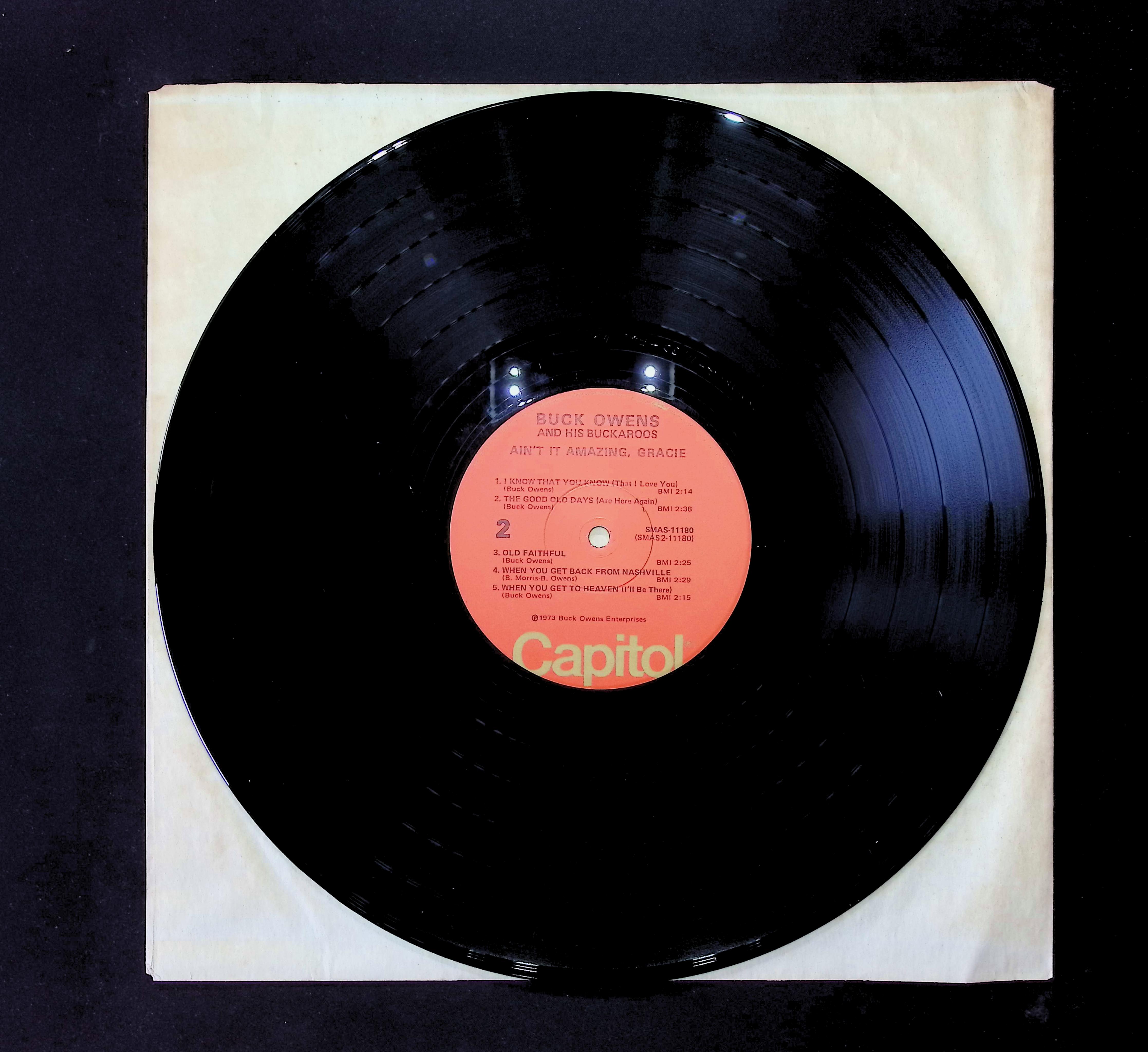 Buck Owens And His Buckaroos Ain't It Amazing, Gracie 12" LP 1973 SMAS-11180 Folk, World, & Country — image 3