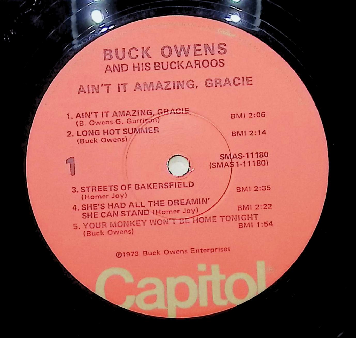 Buck Owens And His Buckaroos Ain't It Amazing, Gracie 12" LP 1973 SMAS-11180 Folk, World, & Country — image 4