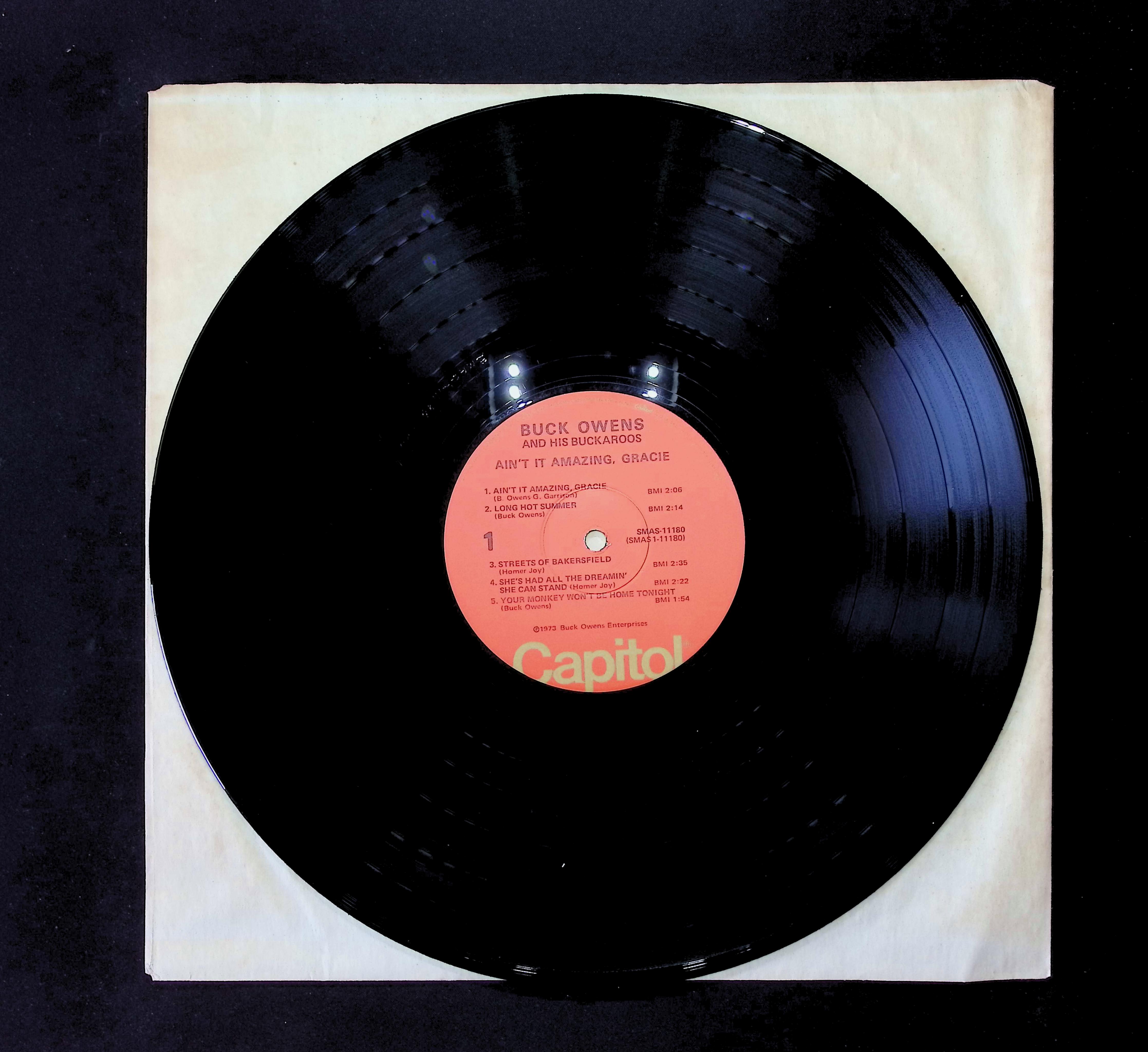 Buck Owens And His Buckaroos Ain't It Amazing, Gracie 12" LP 1973 SMAS-11180 Folk, World, & Country — image 5