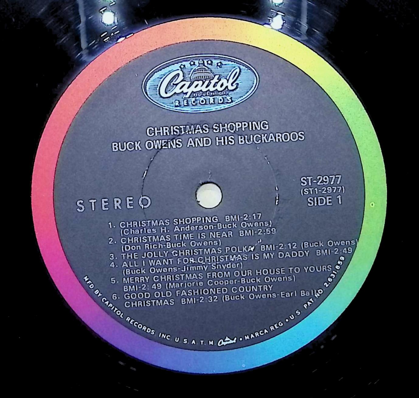 Buck Owens And His Buckaroos-Christmas Shopping-1968 LP Folk, World, & Country  — image 2