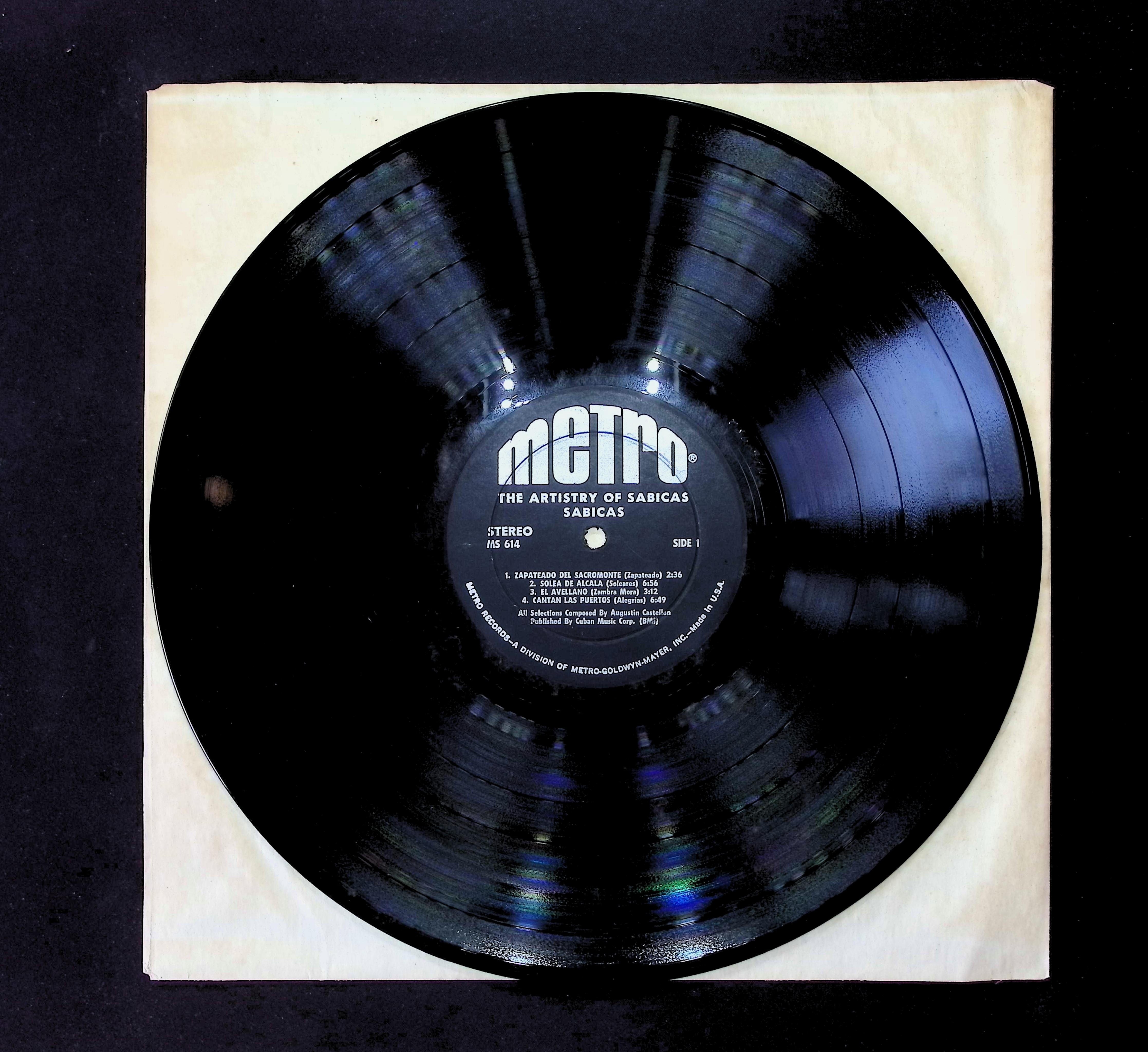 Sabicas The Artistry Of Sabicas 12" LP 1967 MS-614 Latin — image 5