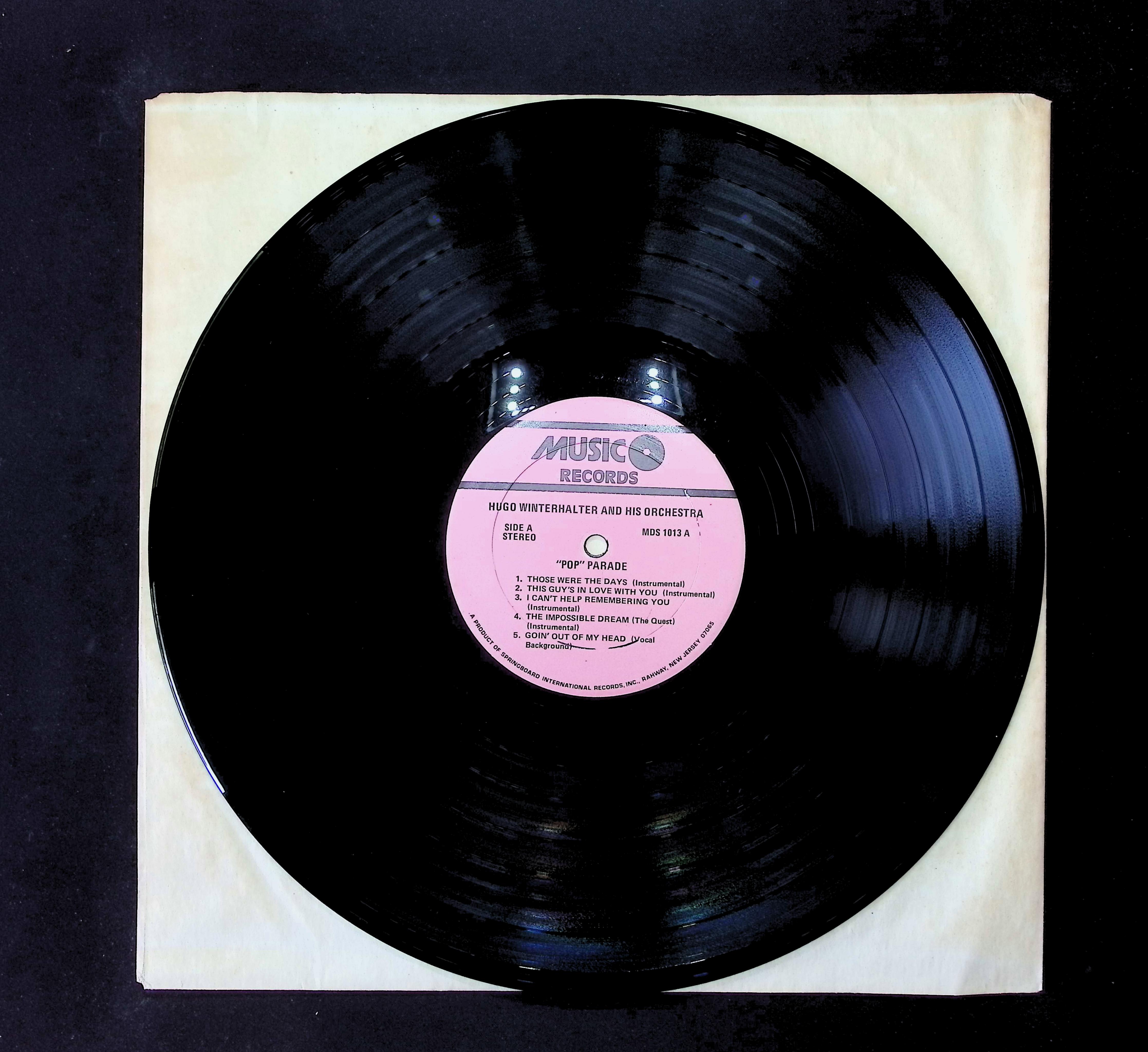 Hugo Winterhalter And His Orchestra "Pop" Parade 12" LP 1969 MDS 1013 Classical — image 3