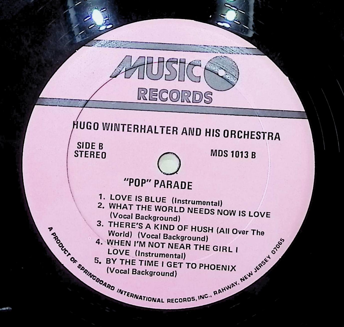 Hugo Winterhalter And His Orchestra "Pop" Parade 12" LP 1969 MDS 1013 Classical — image 4