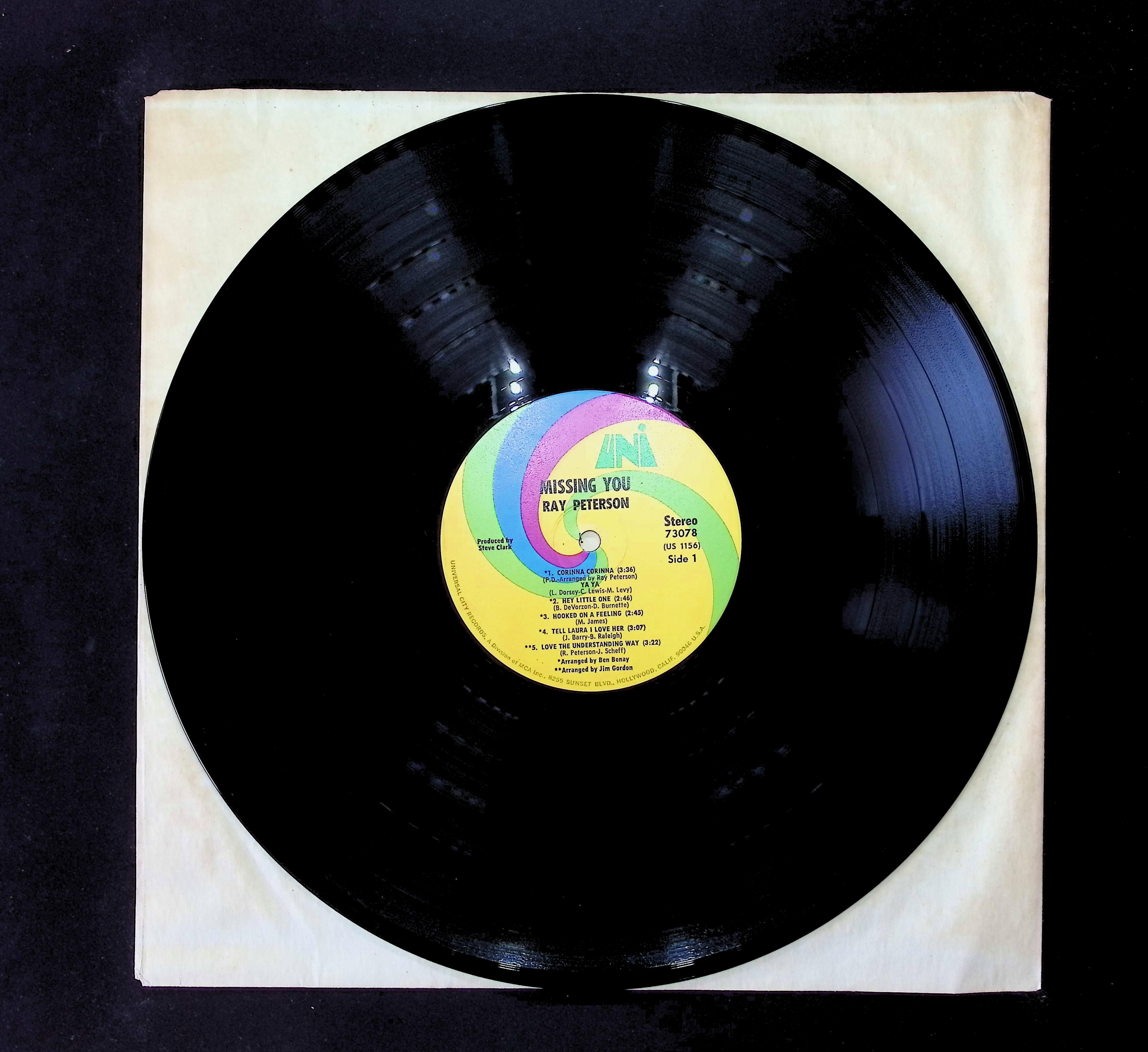 Ray Peterson Missing You (Featuring His Greatest Hits!) 1970 LP 730 Rock  — image 3