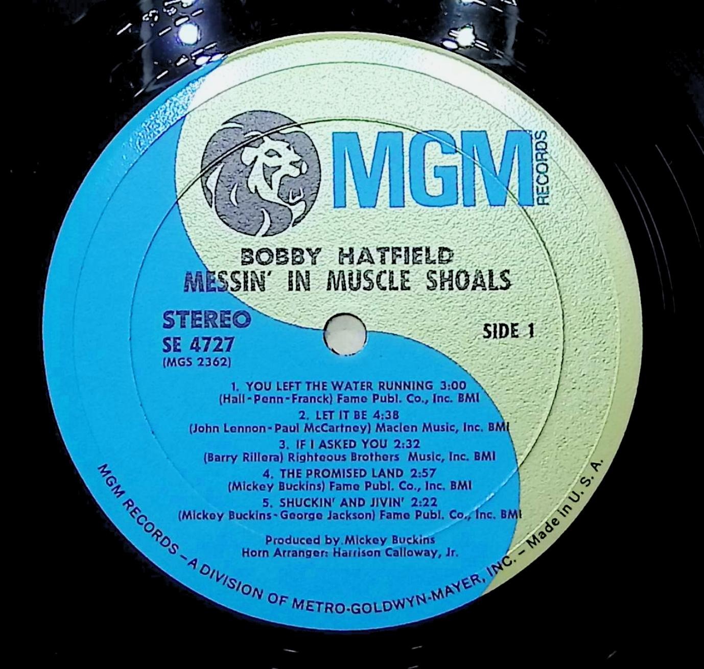 Bobby Hatfield Messin' In Muscle Shoals 12" LP 1971 SE-4727 Rock — image 4