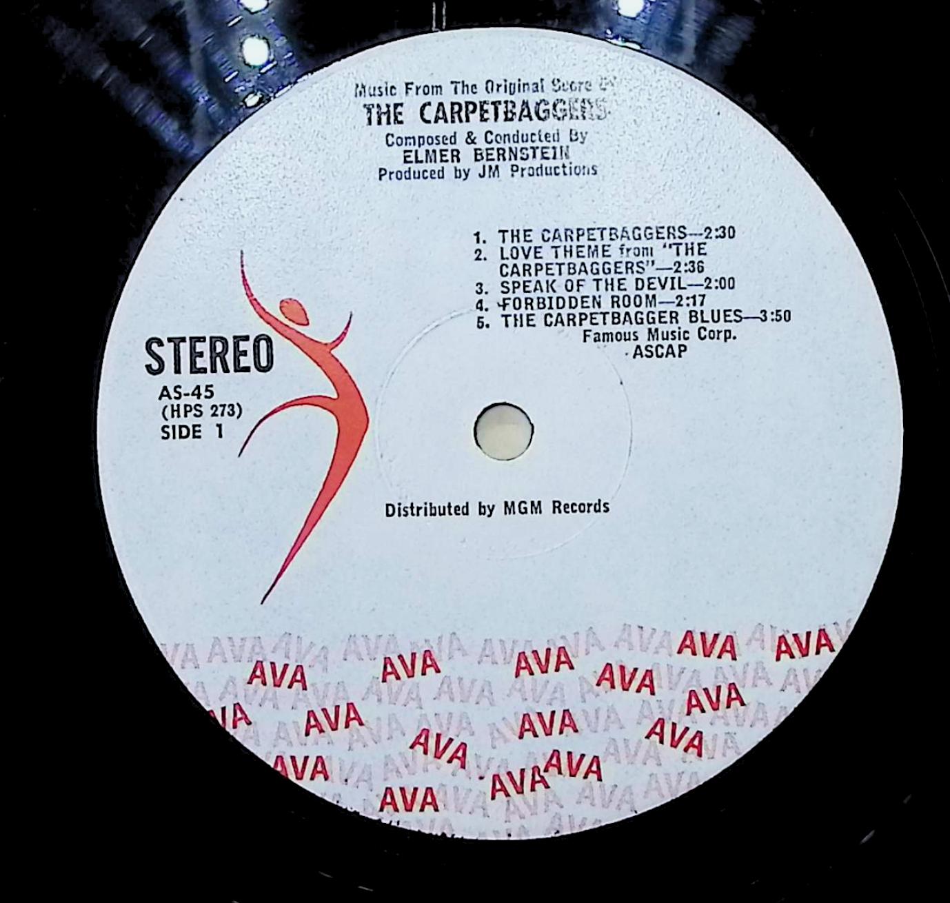 Elmer Bernstein The Carpetbaggers 1964 LP Stage & Screen — image 2