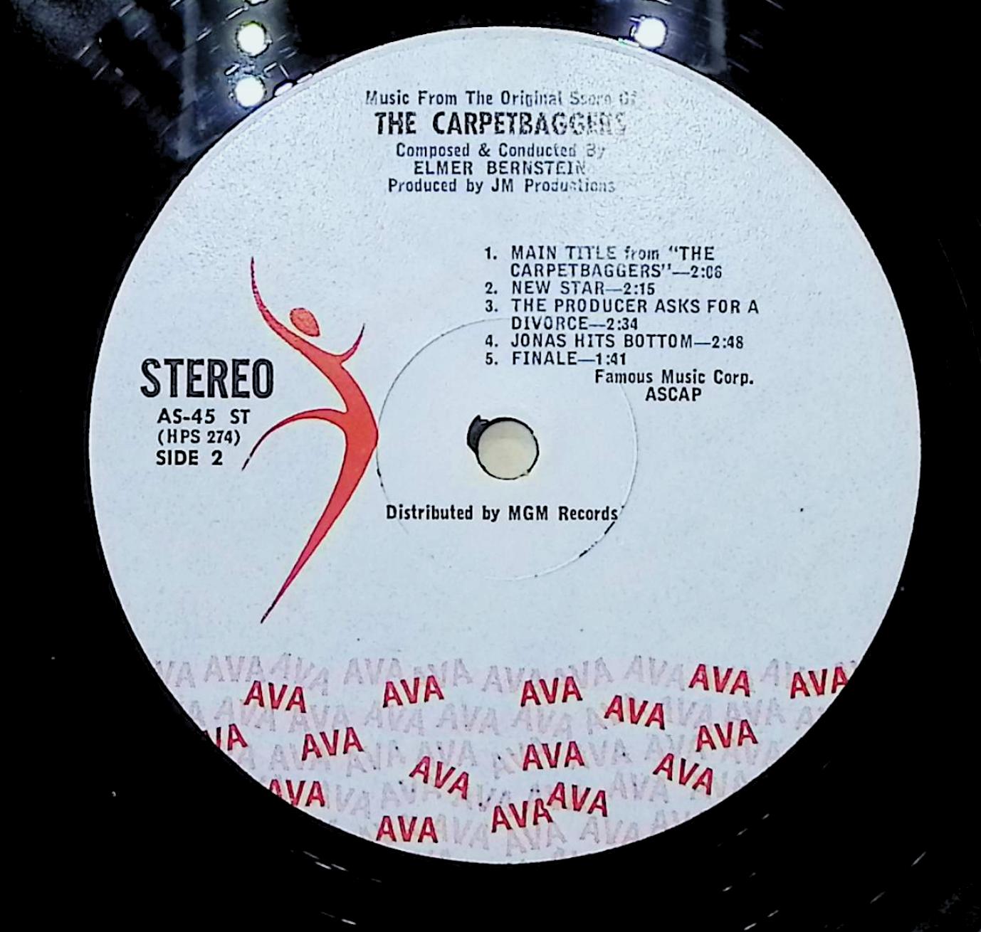 Elmer Bernstein The Carpetbaggers 1964 LP Stage & Screen — image 4