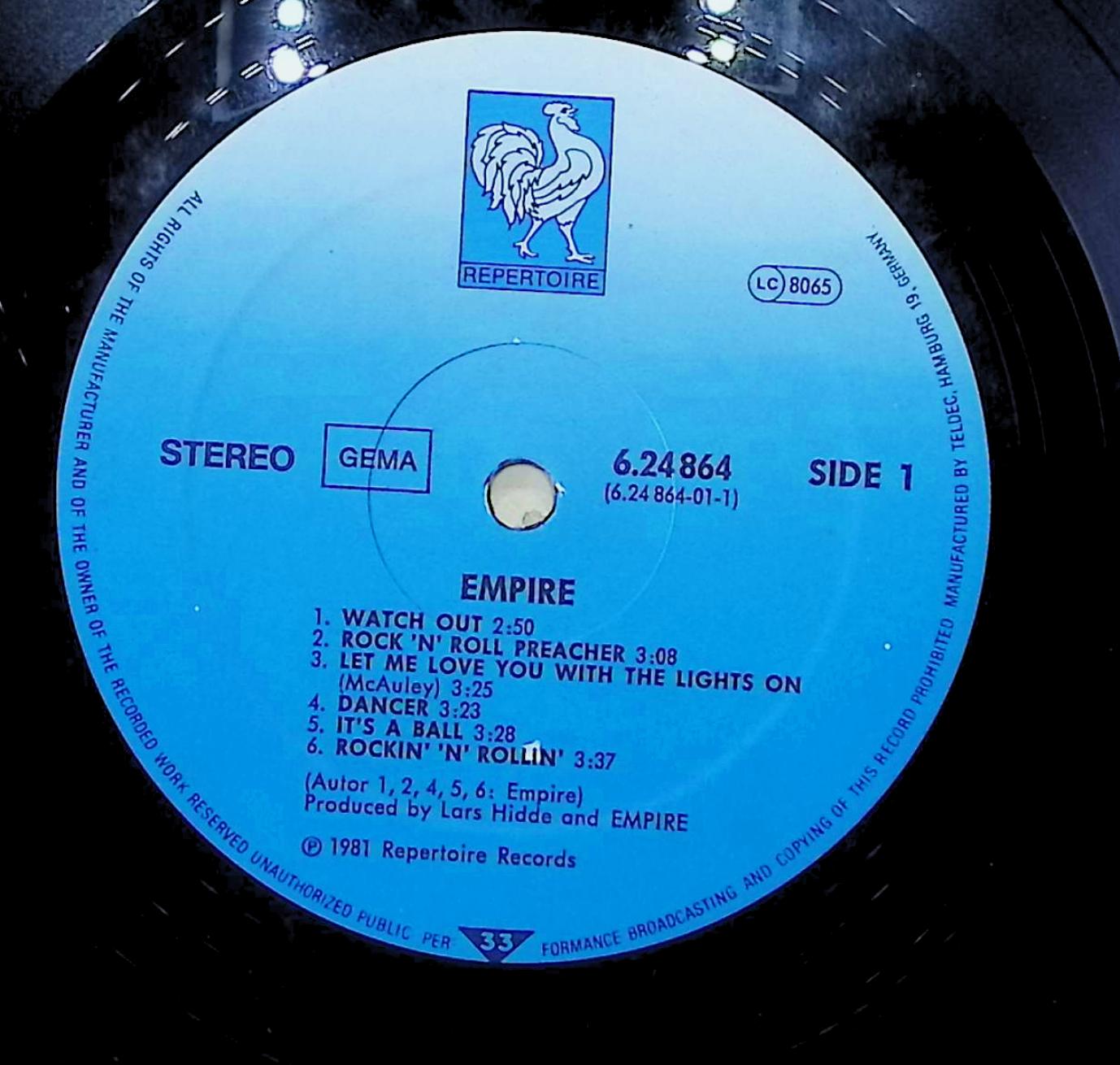 Empire 1981 LP 6.24864  Rock  — image 2