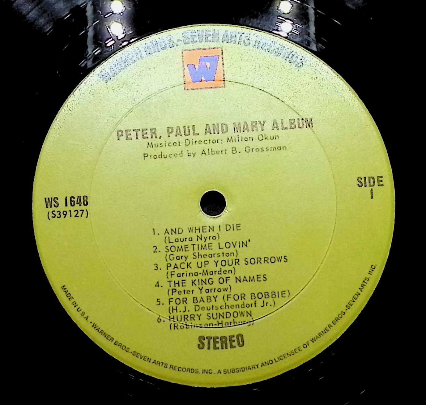 Peter, Paul & Mary Album 12" LP 1973 WS 1648 Folk, World, & Country — image 2