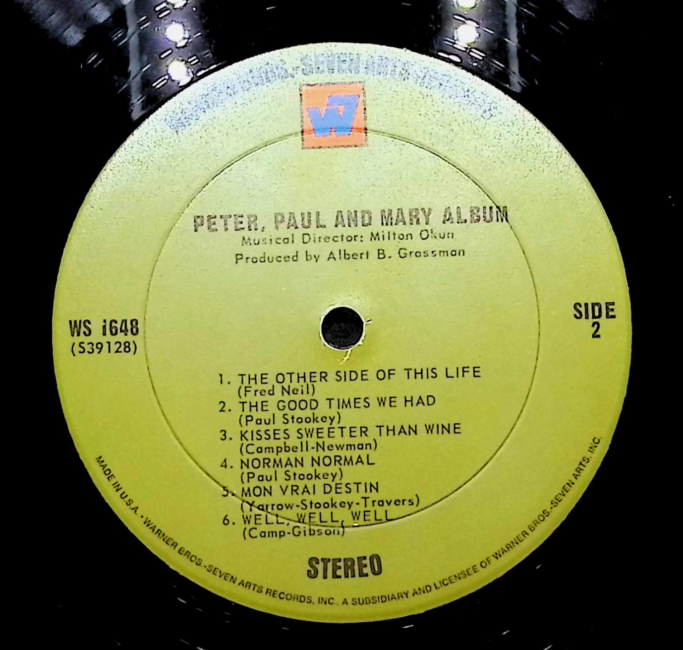 Peter, Paul & Mary Album 12" LP 1973 WS 1648 Folk, World, & Country — image 4