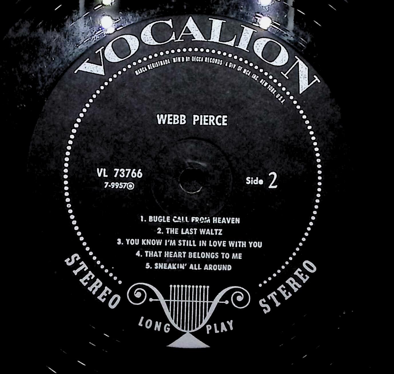 Webb Pierce Webb Pierce 12" LP 1966 VL 73766 Folk, World, & Country — image 4