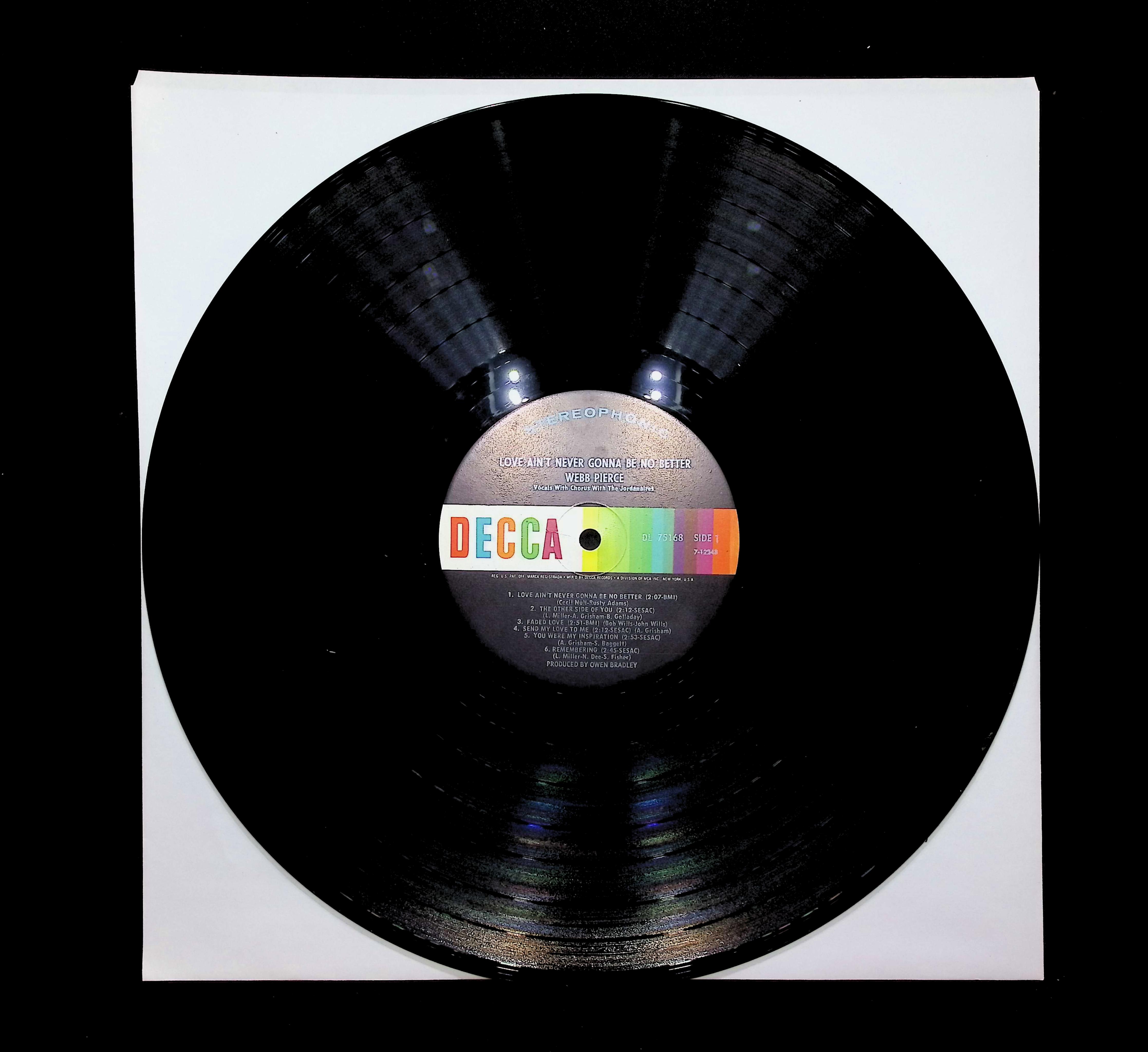 Webb Pierce Love Ain't Never Gonna Be No Better 12" LP 1970 DL 75168 Folk, World, & Country — image 3