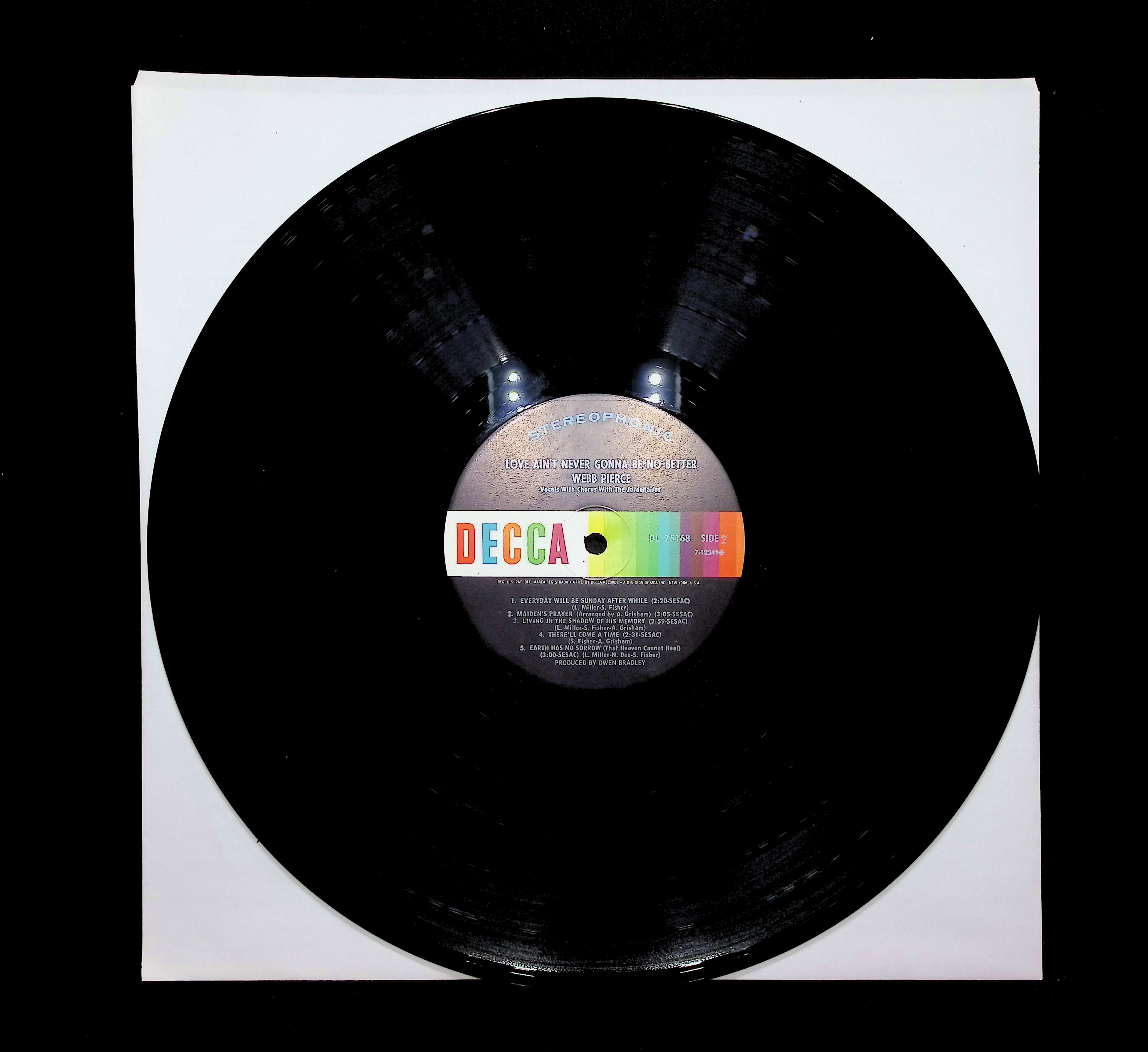 Webb Pierce Love Ain't Never Gonna Be No Better 12" LP 1970 DL 75168 Folk, World, & Country — image 5