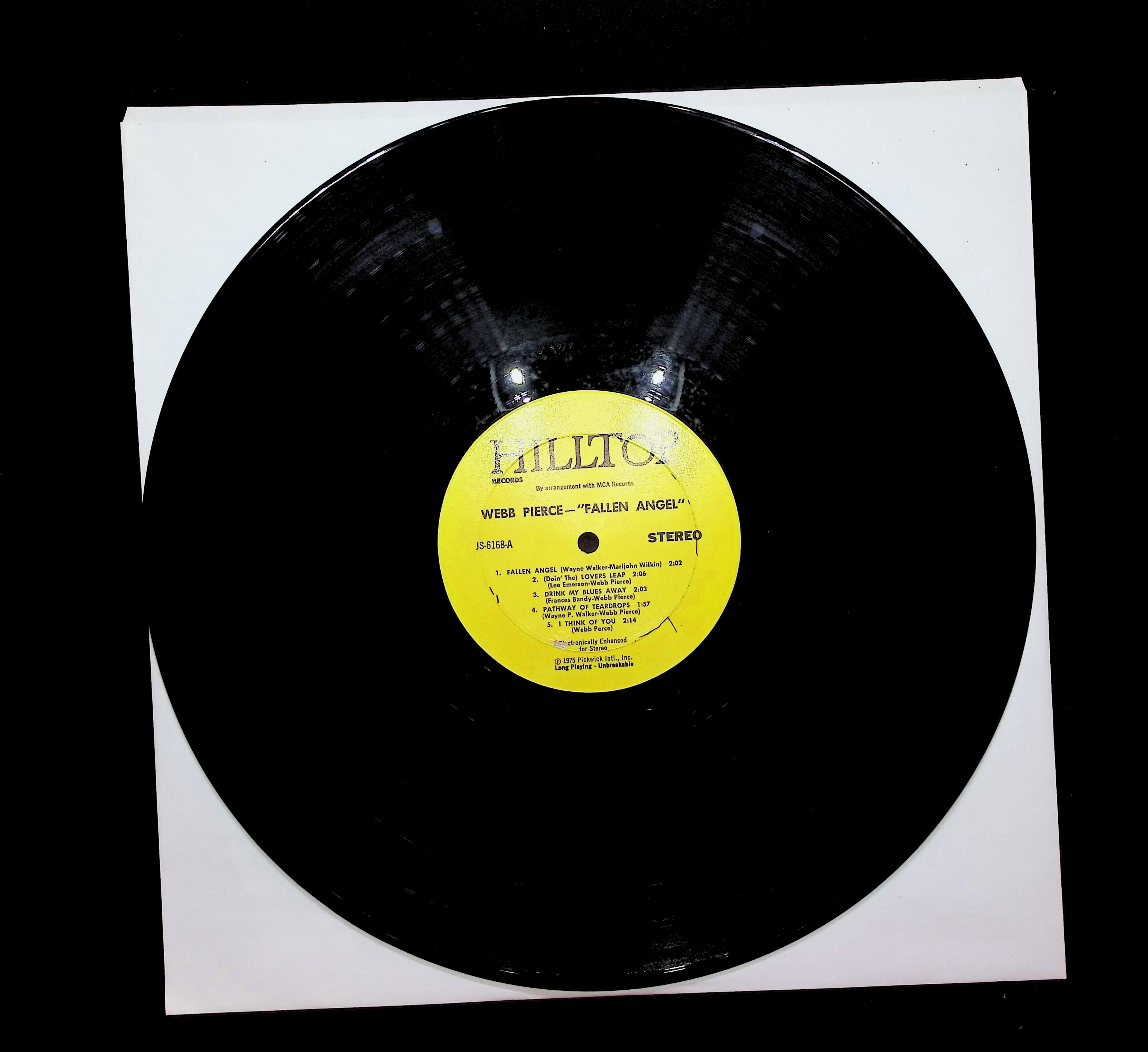 Webb Pierce Fallen Angel 12" LP 1975 JS-6168 Folk, World, & Country — image 3