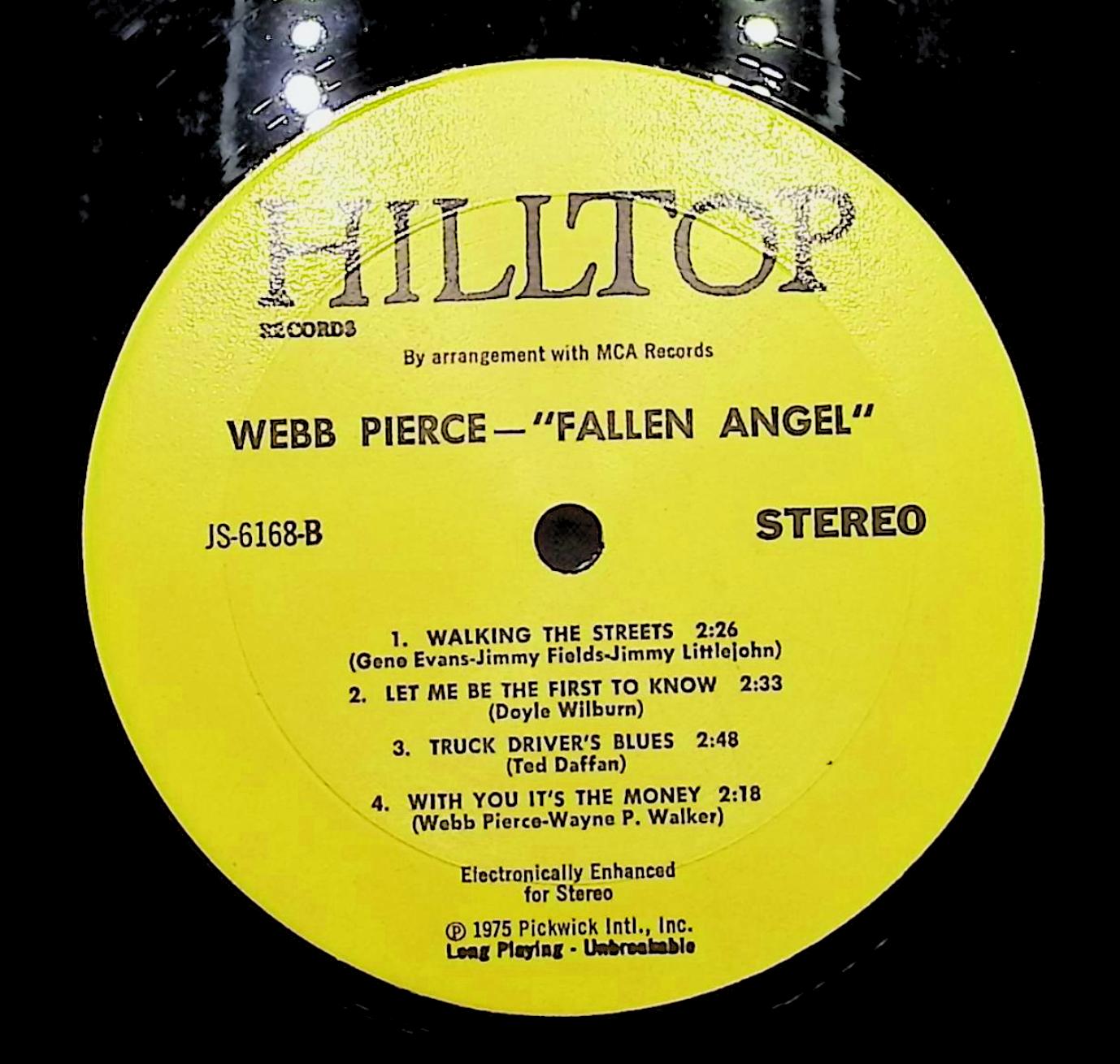 Webb Pierce Fallen Angel 12" LP 1975 JS-6168 Folk, World, & Country — image 4