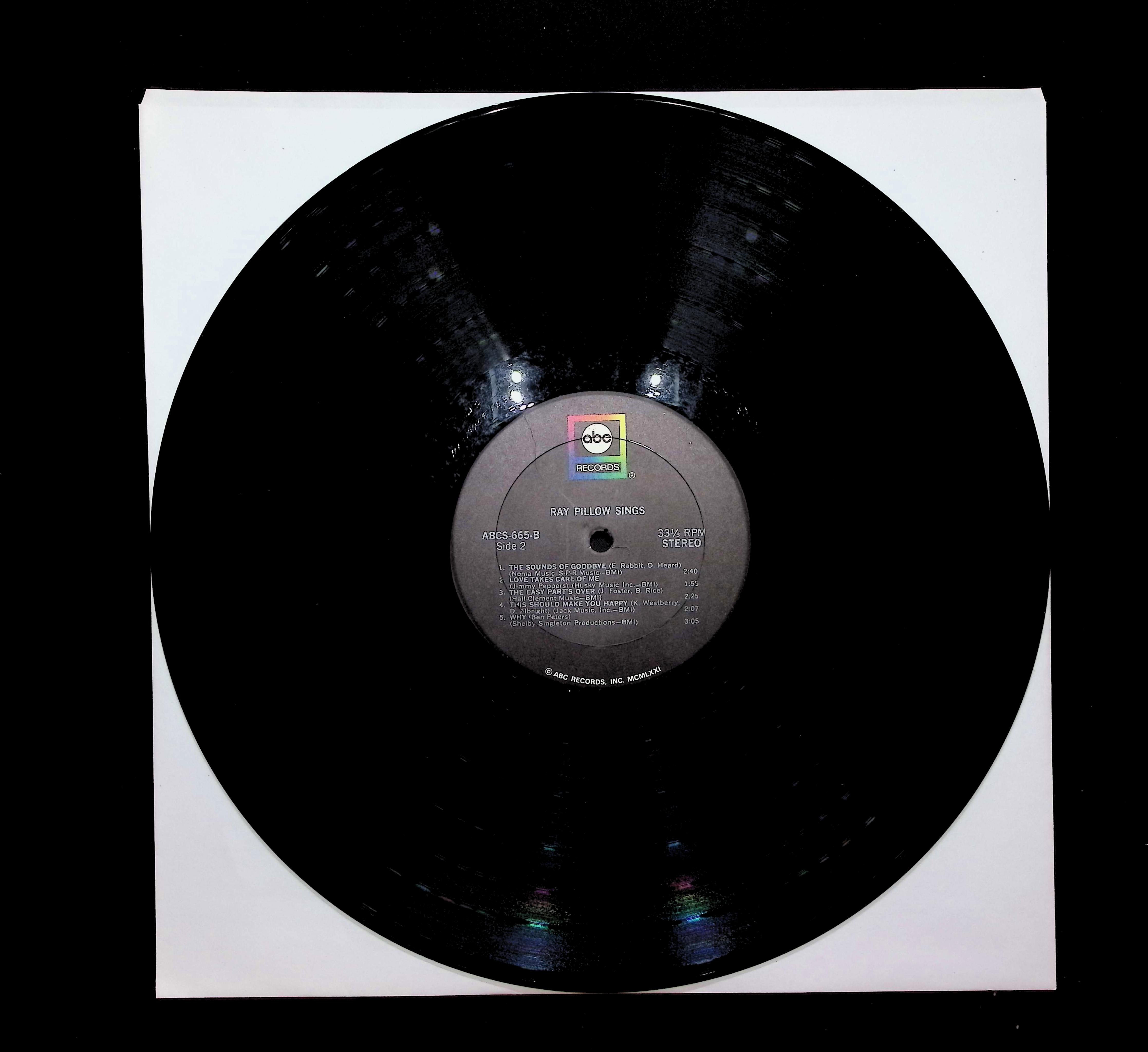Ray Pillow Ray Pillow Sings Wonderful Day 12" LP 0 ABCS-665 Folk, World, & Country — image 5