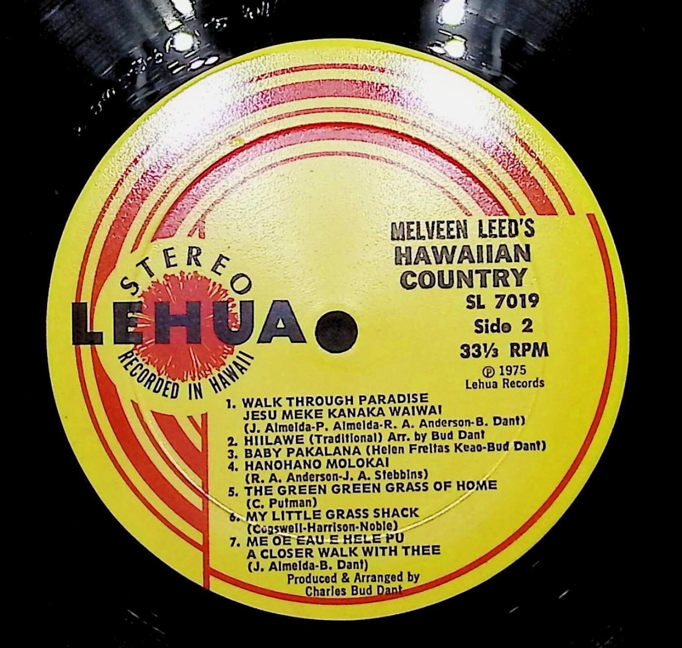 Melveen Leed Melveen Leed's Hawaiian Country 12" LP 1975 SL 7019 Folk, World, & Country — image 2