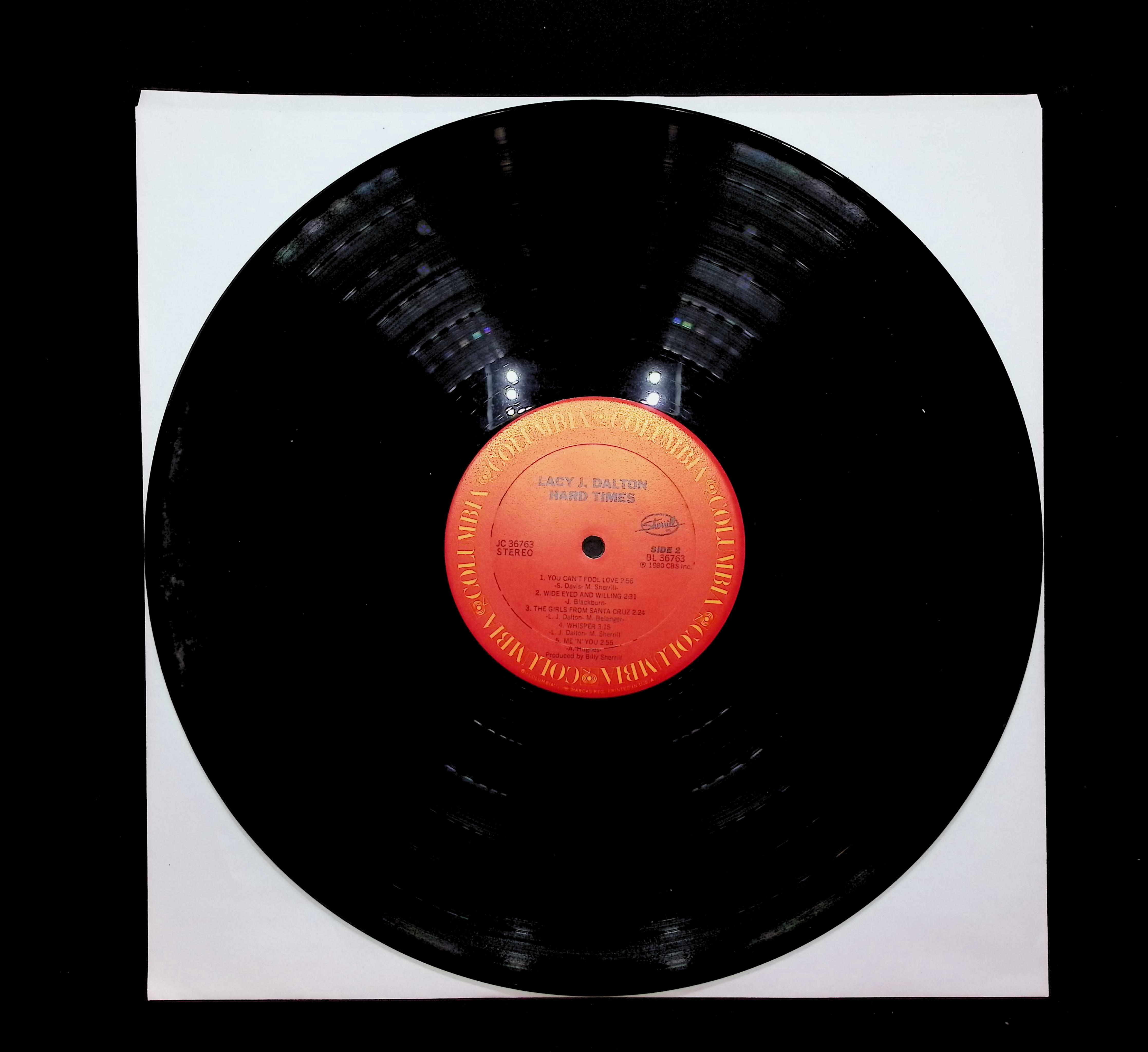 Lacy J. Dalton Hard Times 12" LP 1980 JC 36763 Country — image 3