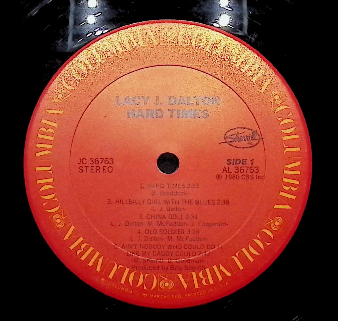Lacy J. Dalton Hard Times 12" LP 1980 JC 36763 Country — image 4