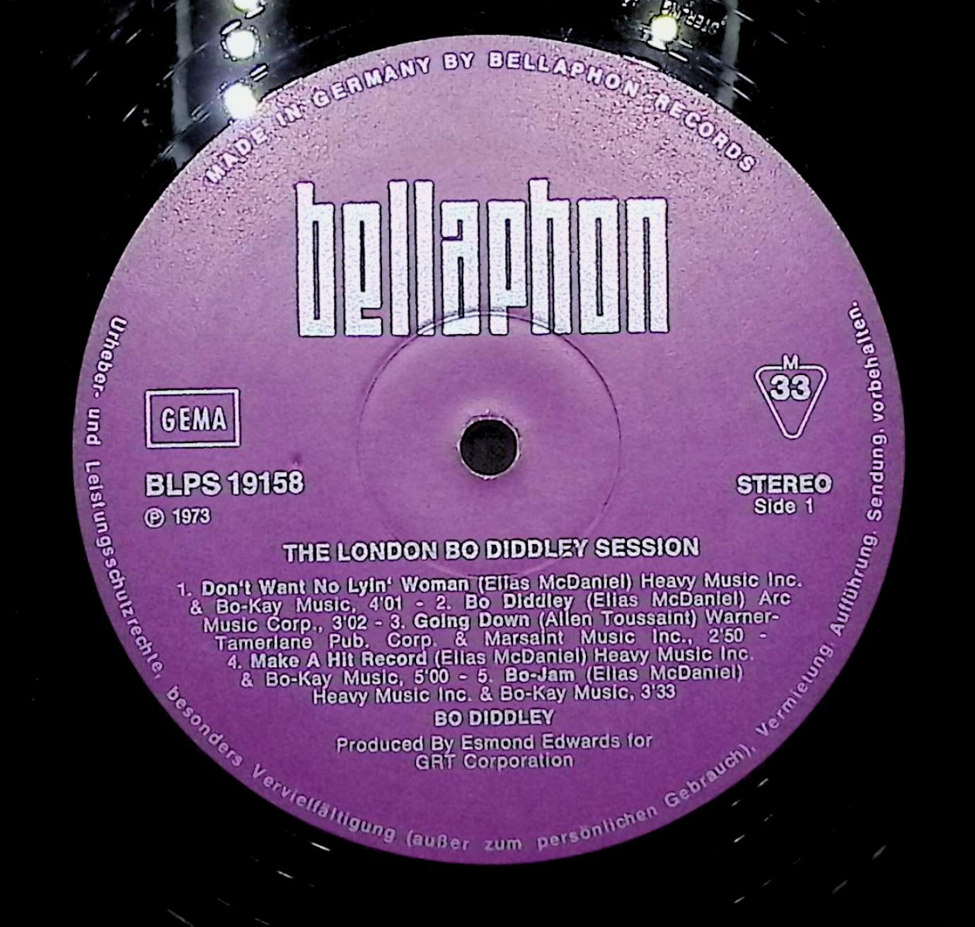 Bo Diddley The London Bo Diddley Sessions 12" LP 1973 BLPS 19158 Rock — image 2