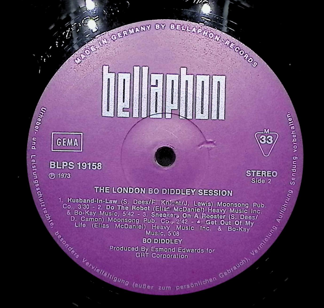Bo Diddley The London Bo Diddley Sessions 12" LP 1973 BLPS 19158 Rock — image 4