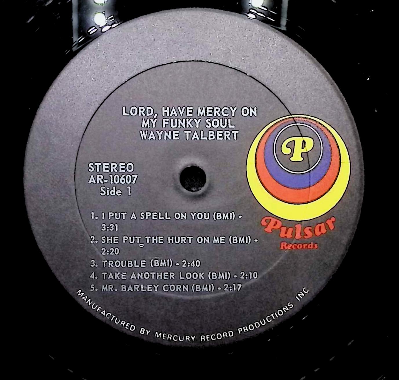 Wayne Talbert Lord Have Mercy On My Funky Soul 12" LP 1969 AR-10607 Rock — image 2