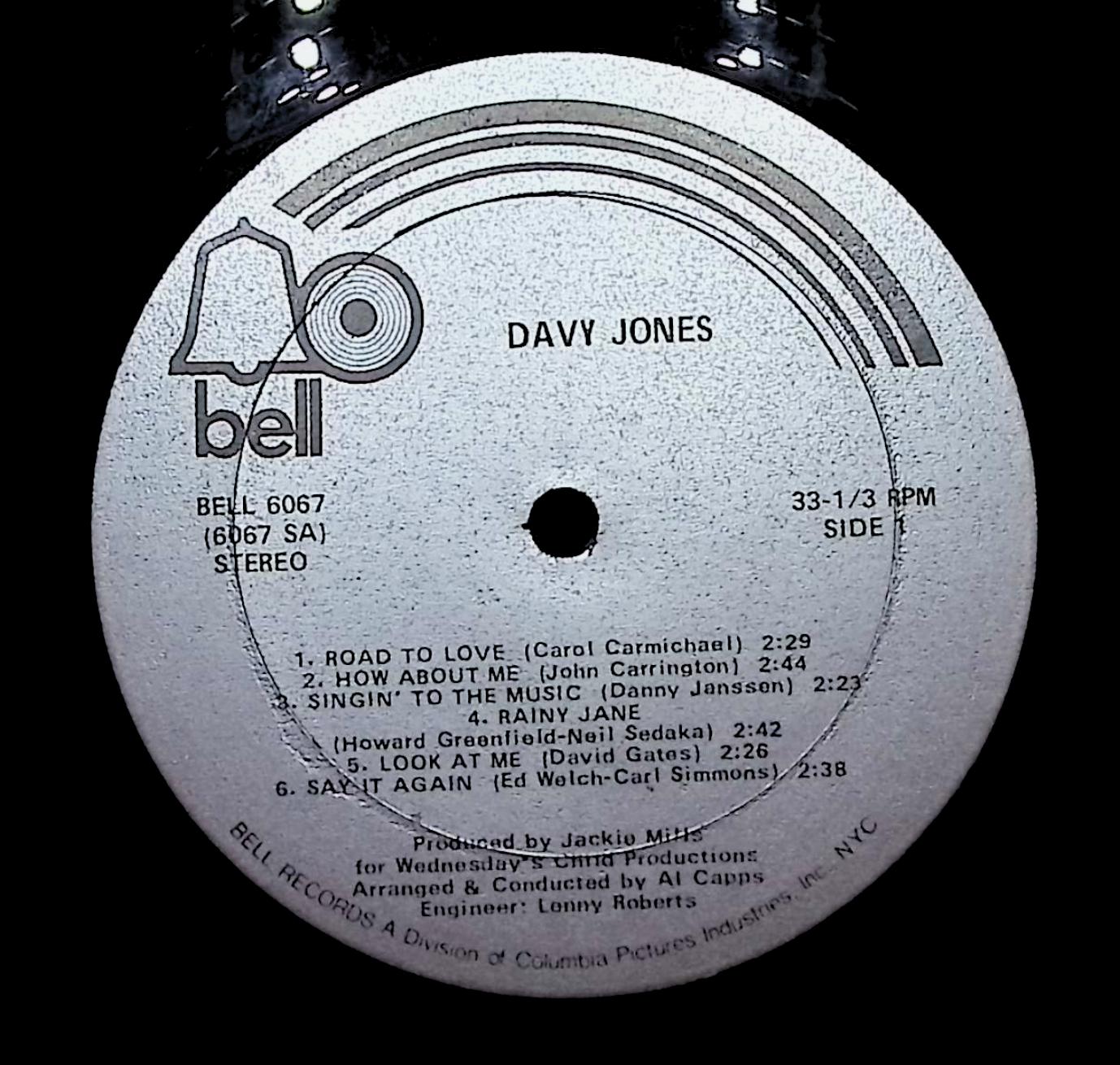 Davy Jones Davy Jones 12" LP 1971 BELL 6067 Rock — image 2