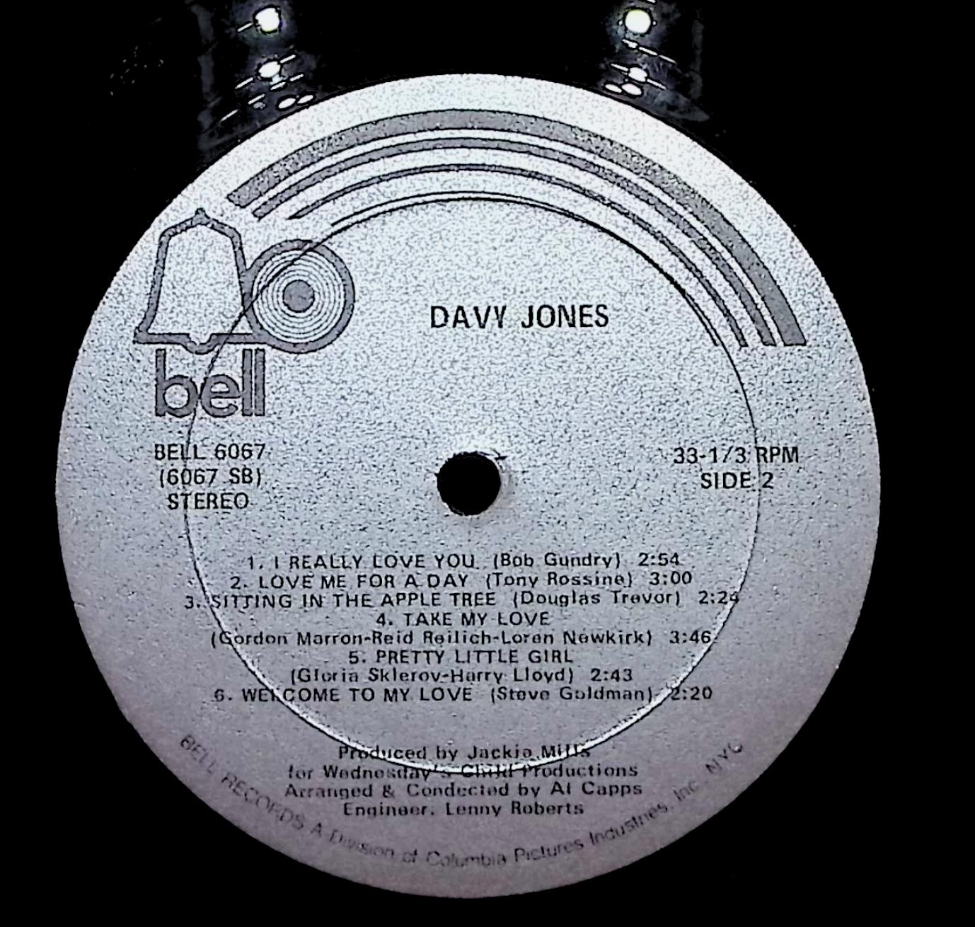 Davy Jones Davy Jones 12" LP 1971 BELL 6067 Rock — image 4