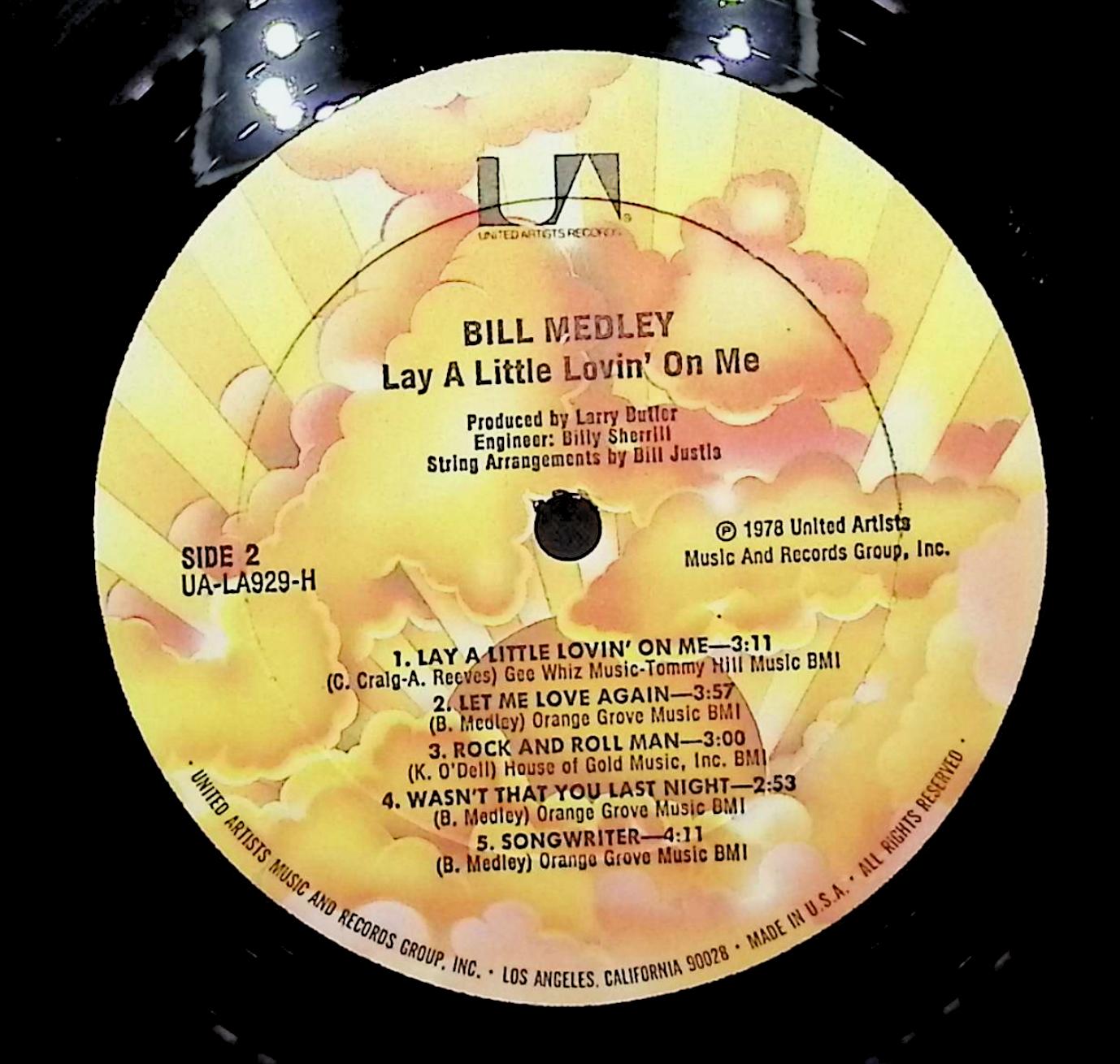 Bill Medley Lay A Little Lovin' On Me 12" LP 1978 UA-LA929-H Rock — image 2