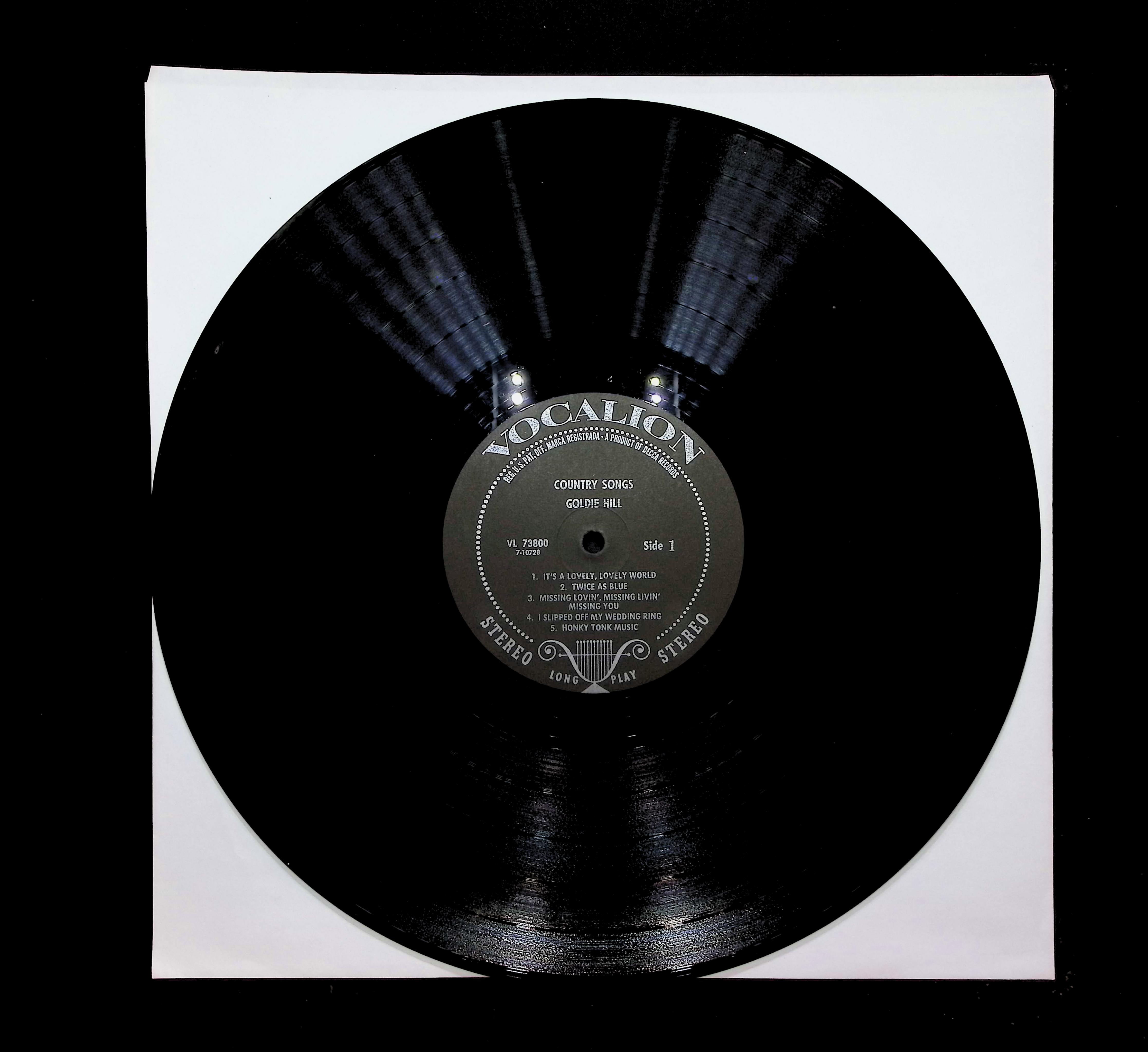 Goldie Hill Country Songs 12" LP 1967 VL 73800 Folk, World, & Country — image 3