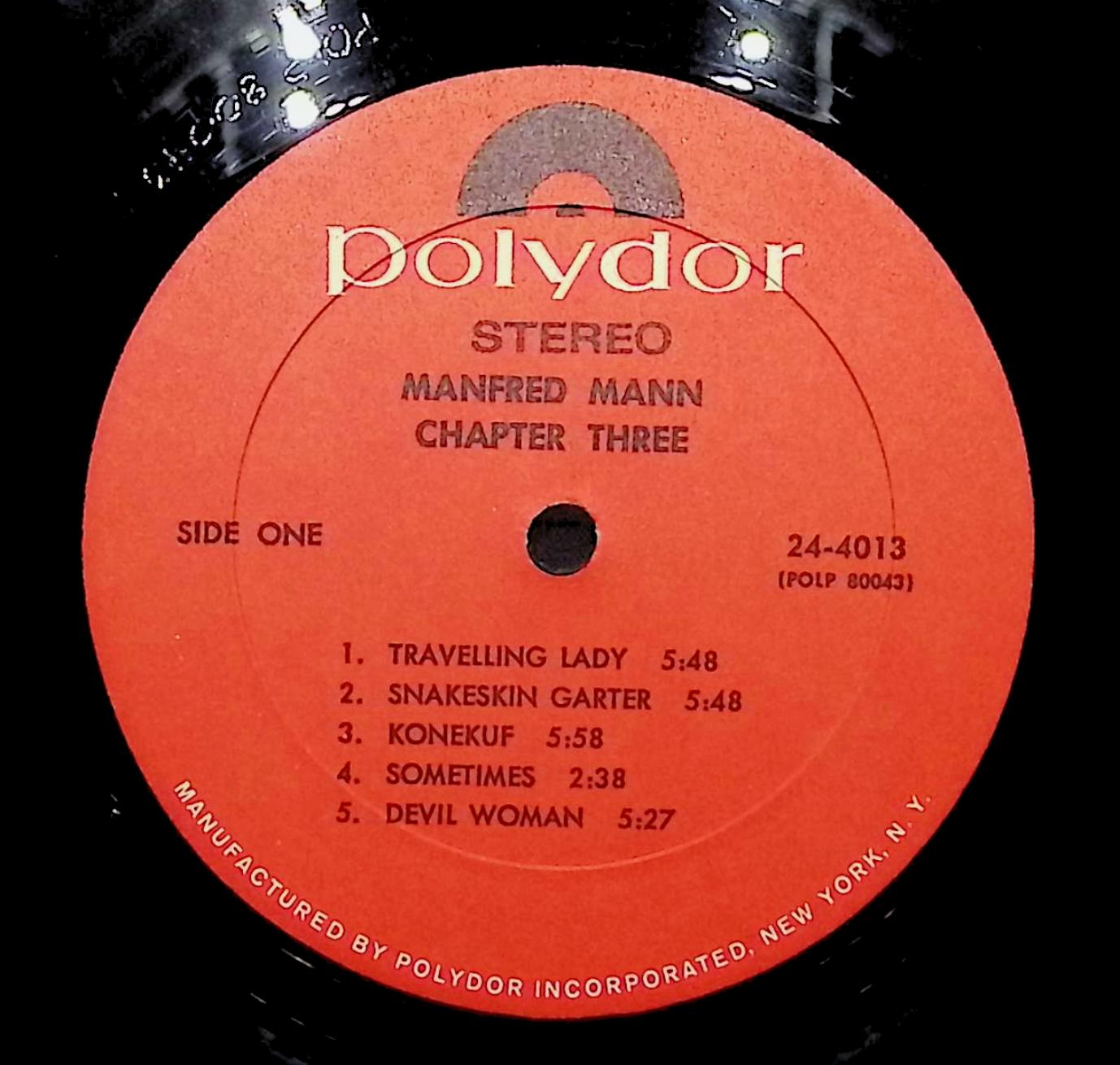 Manfred Mann Chapter Three Manfred Mann Chapter Three 12" LP 1969 24-4013 Rock — image 2