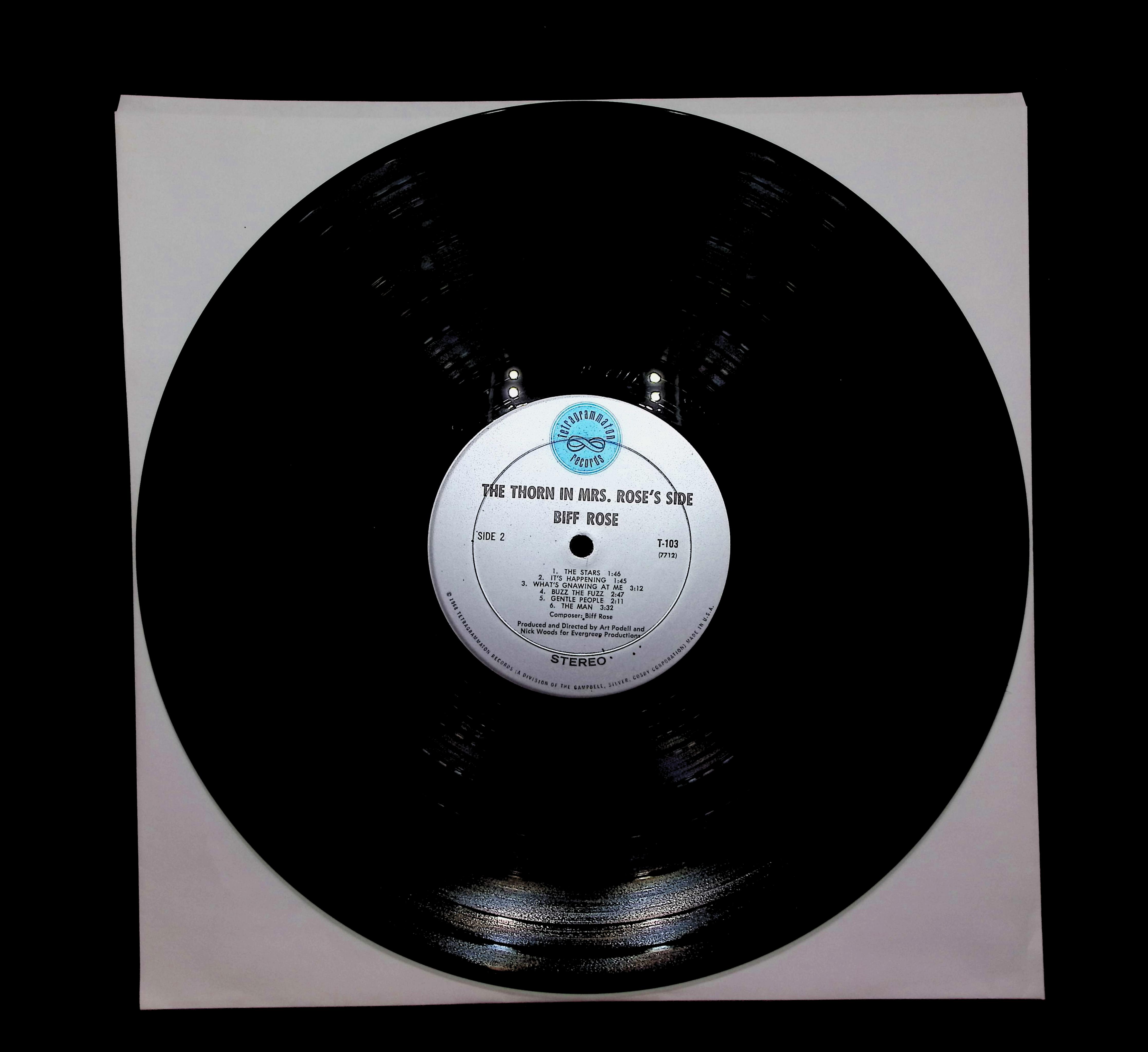 Biff Rose The Thorn In Mrs. Rose's Side 12" LP 1968 T-103 Rock — image 3