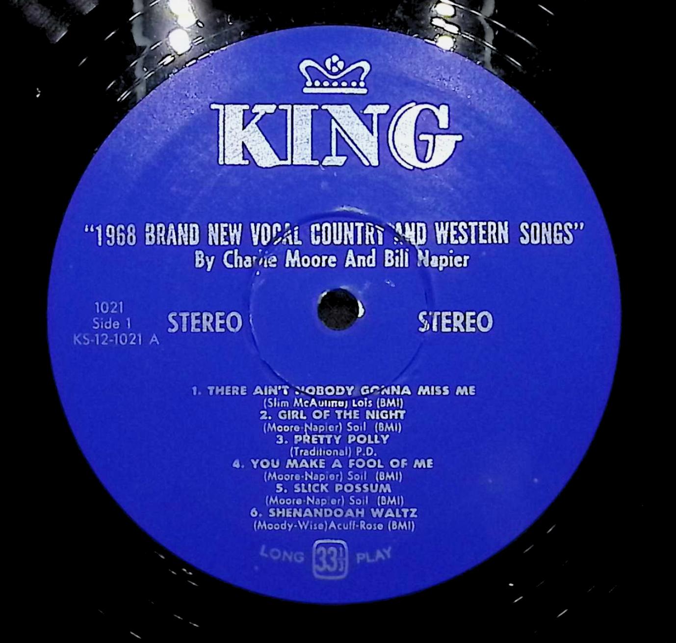 Moore & Napier 1968 Brand New Vocal Country And Western Songs 12" LP 1967 1021 Folk, World, & Country — image 2