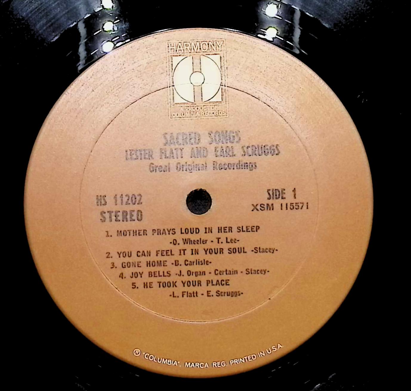 Flatt & Scruggs Sacred Songs 12" LP 0 Harmony (4) — image 2