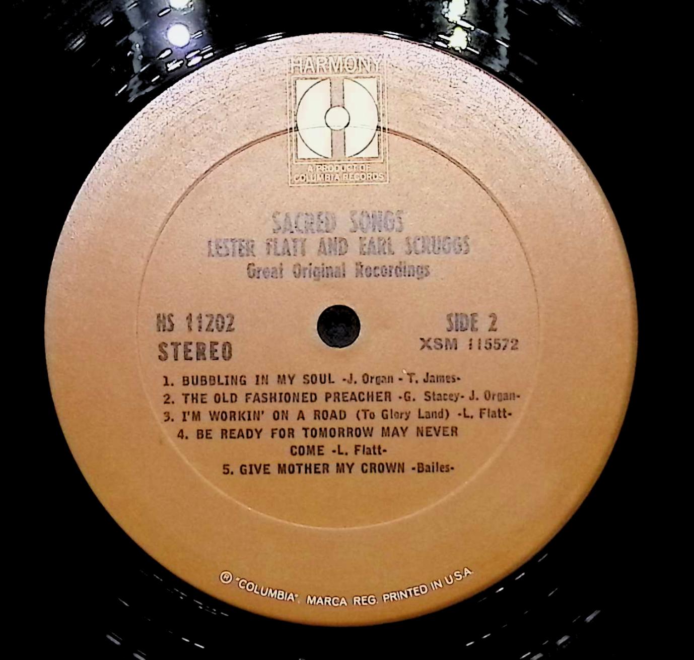 Flatt & Scruggs Sacred Songs 12" LP 0 Harmony (4) — image 4