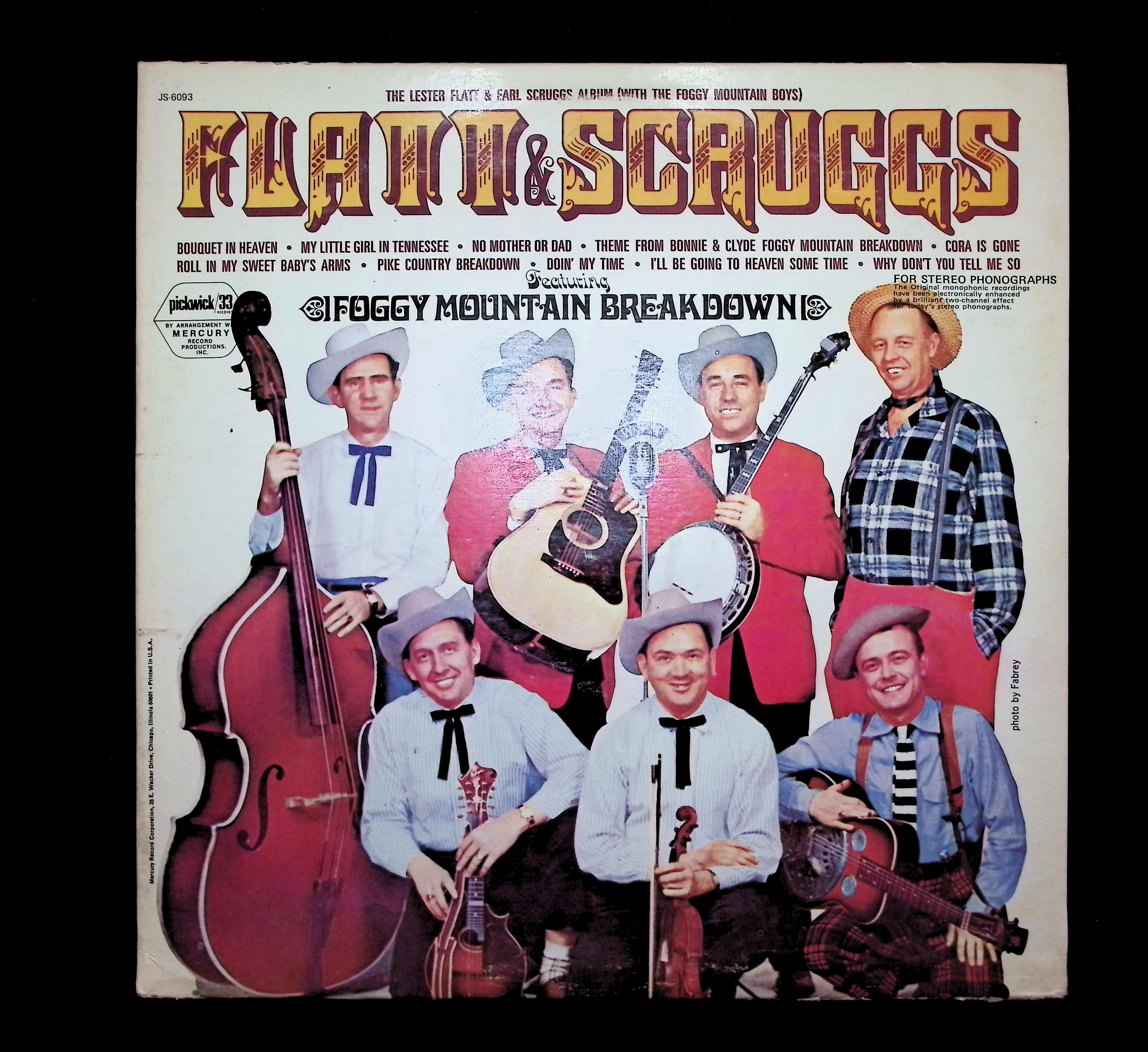 Flatt & Scruggs Foggy Mountain Breakdown 12" LP Unknown Era JS-6093 Folk, World, & Country