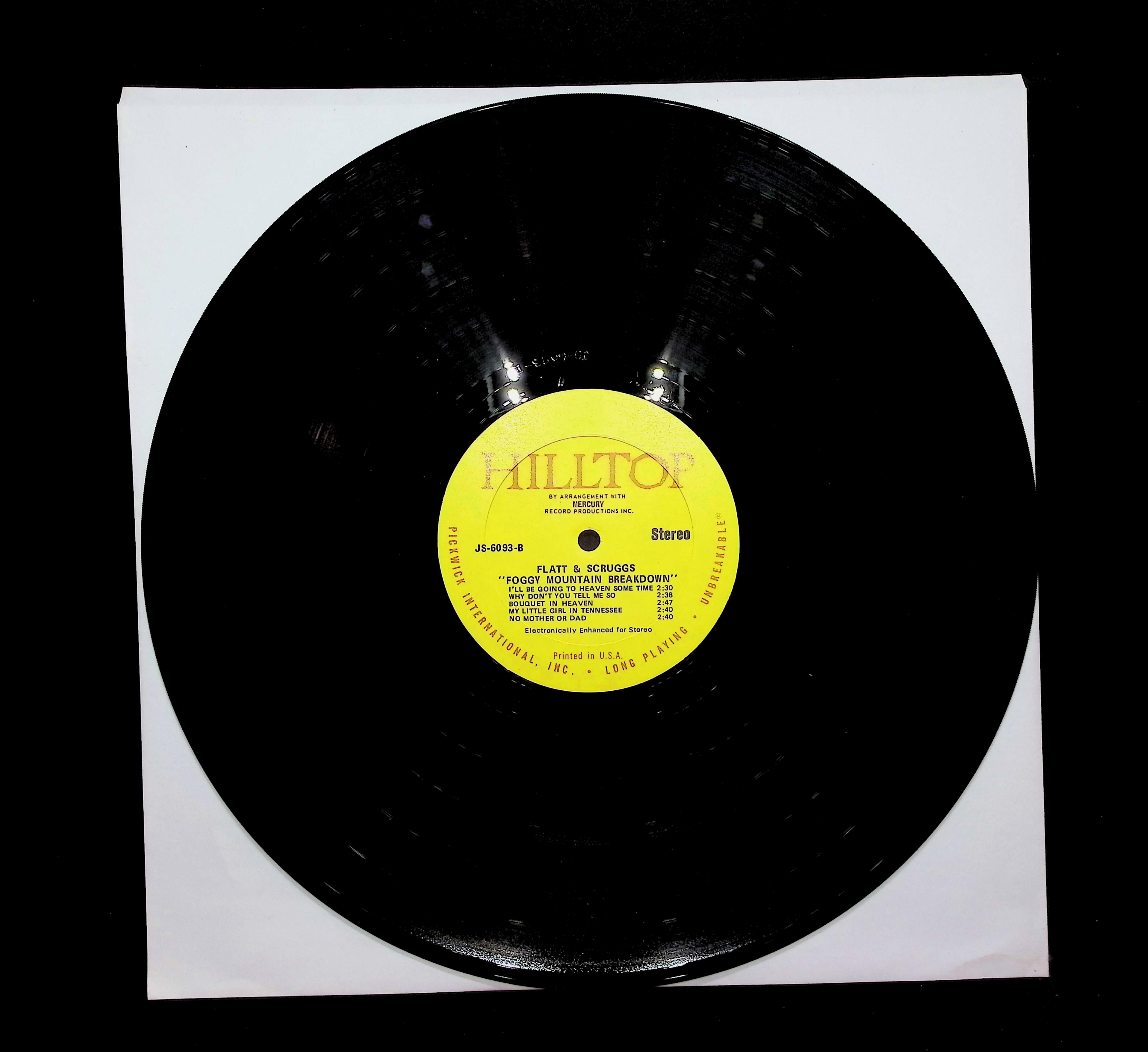 Flatt & Scruggs Foggy Mountain Breakdown 12" LP Unknown Era JS-6093 Folk, World, & Country — image 3