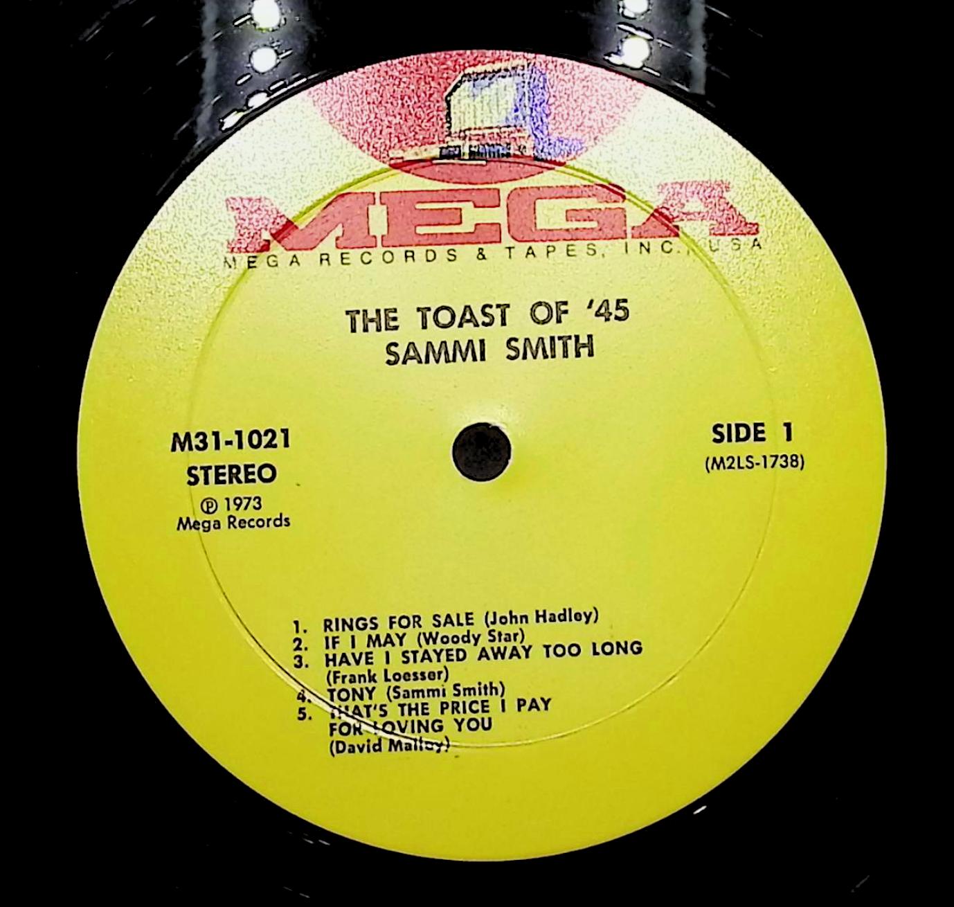 Sammi Smith The Toast Of '45 12" LP 1973 M31-1021 Folk, World, & Country — image 2