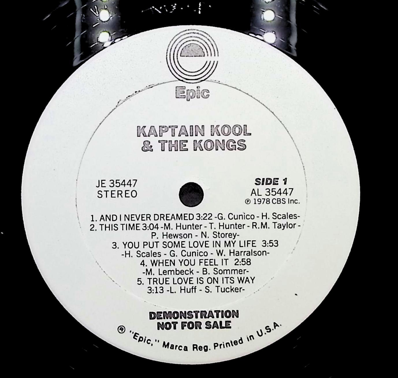 Kaptain Kool And The Kongs Kaptain Kool And The Kongs 12" LP 1978 JE 35447 Pop — image 4