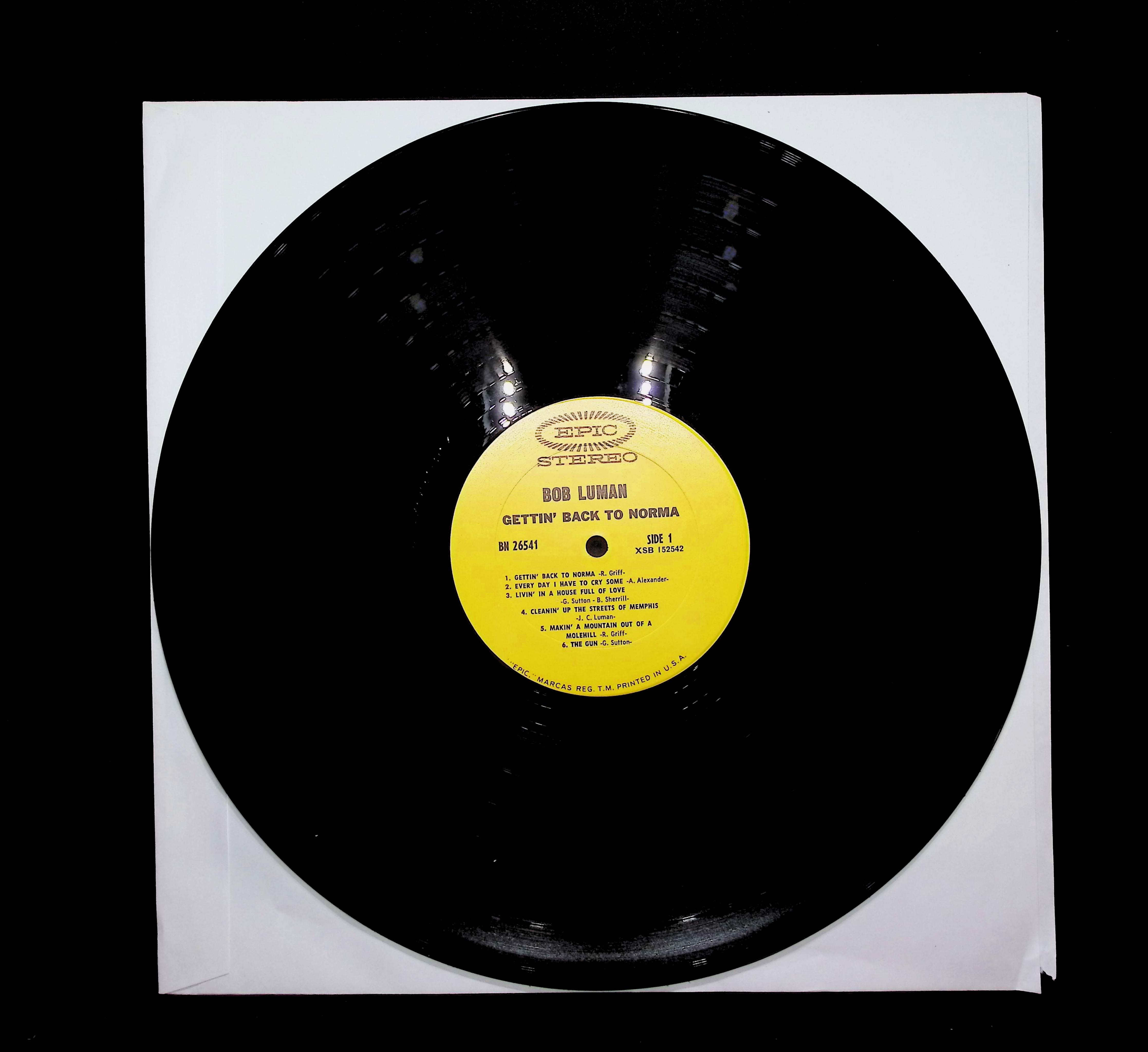 Bob Luman Gettin' Back To Norma 12" LP 1970 BN 26541 Folk, World, & Country — image 5