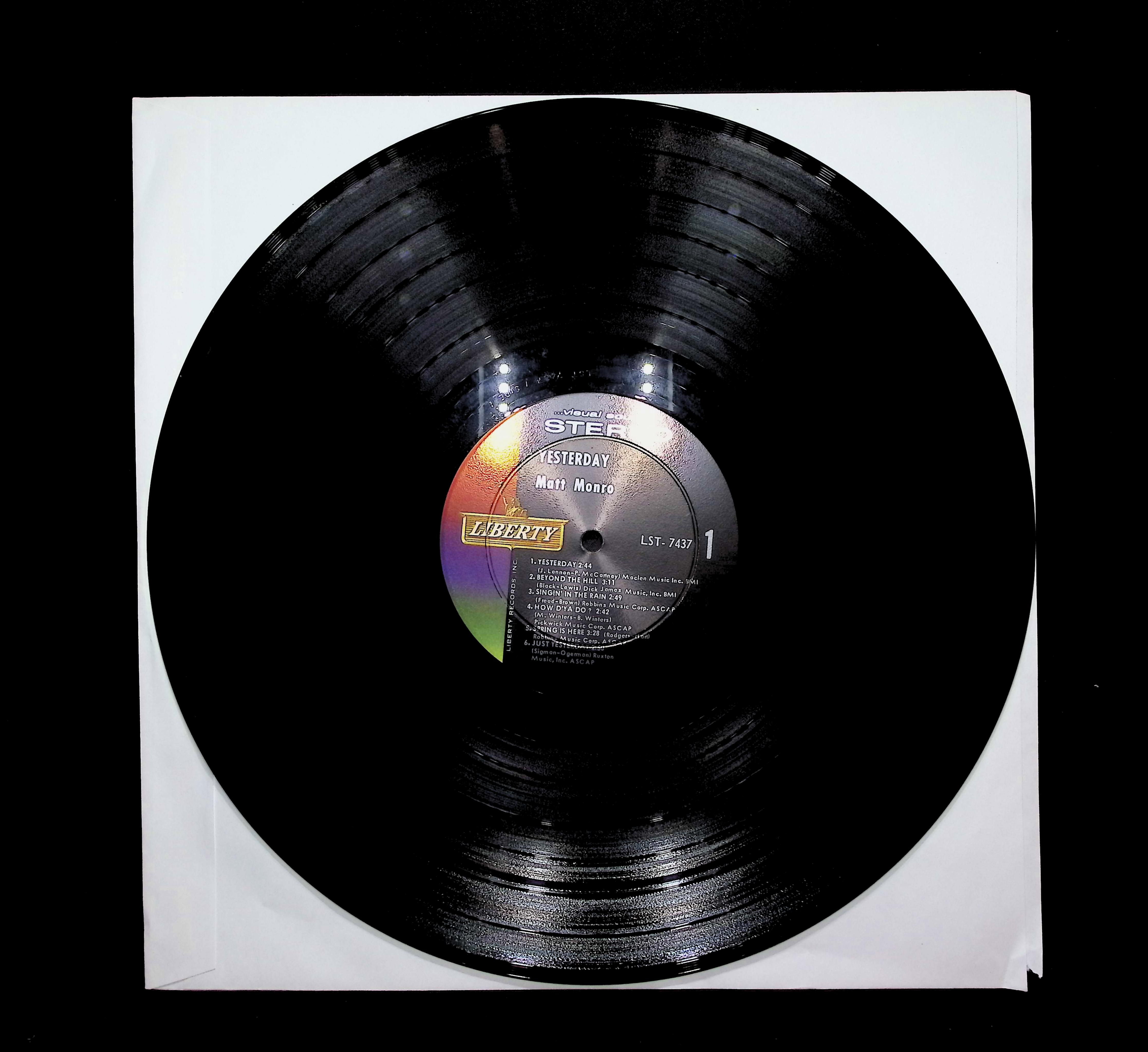 Matt Monro Yesterday 12" LP 1966 LST-7437 Jazz — image 3