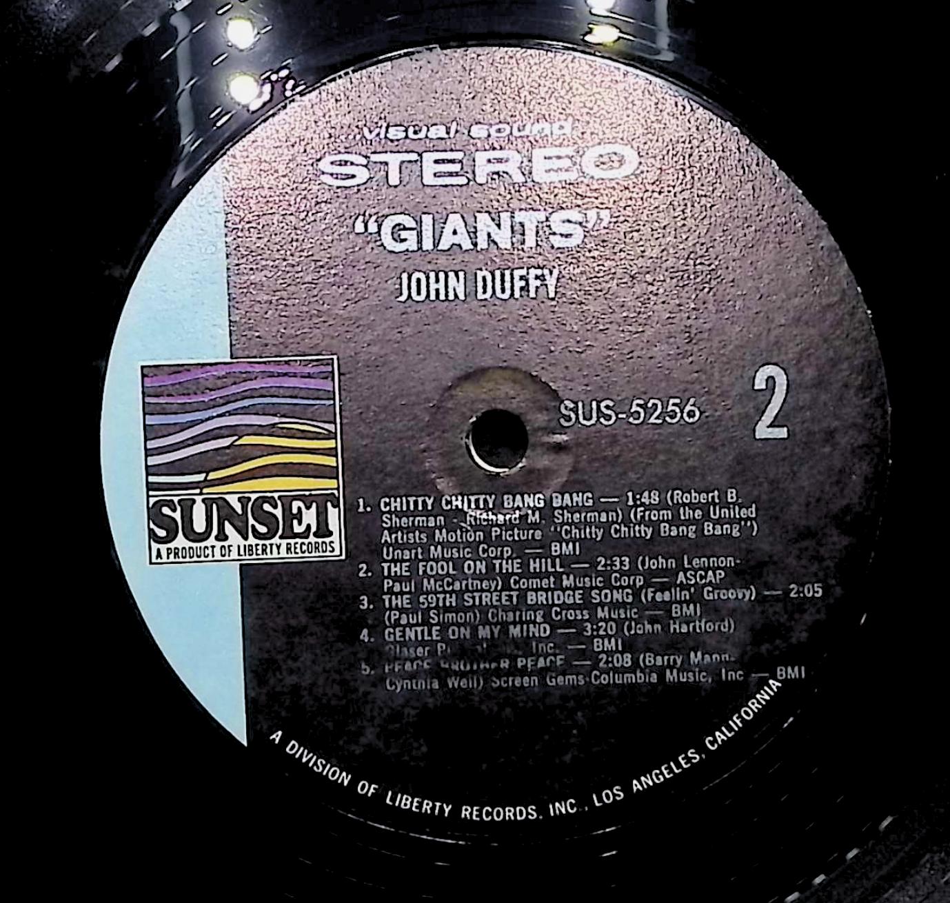 John Duffy (6) Giants ! 12" LP 1969 SUS-5256 Jazz — image 2