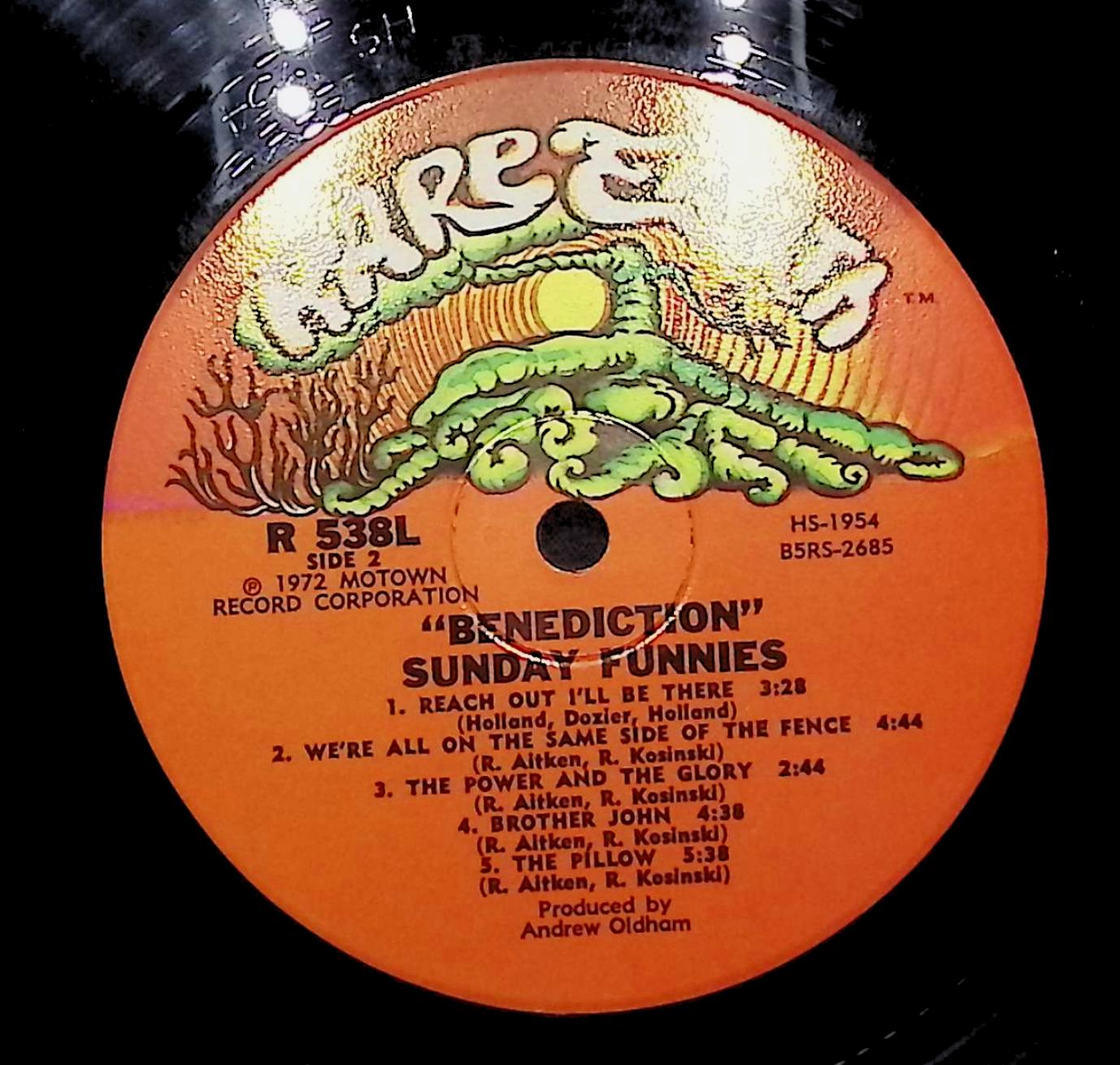 Sunday Funnies Benediction 12" LP 1972 R 538L Rock — image 4