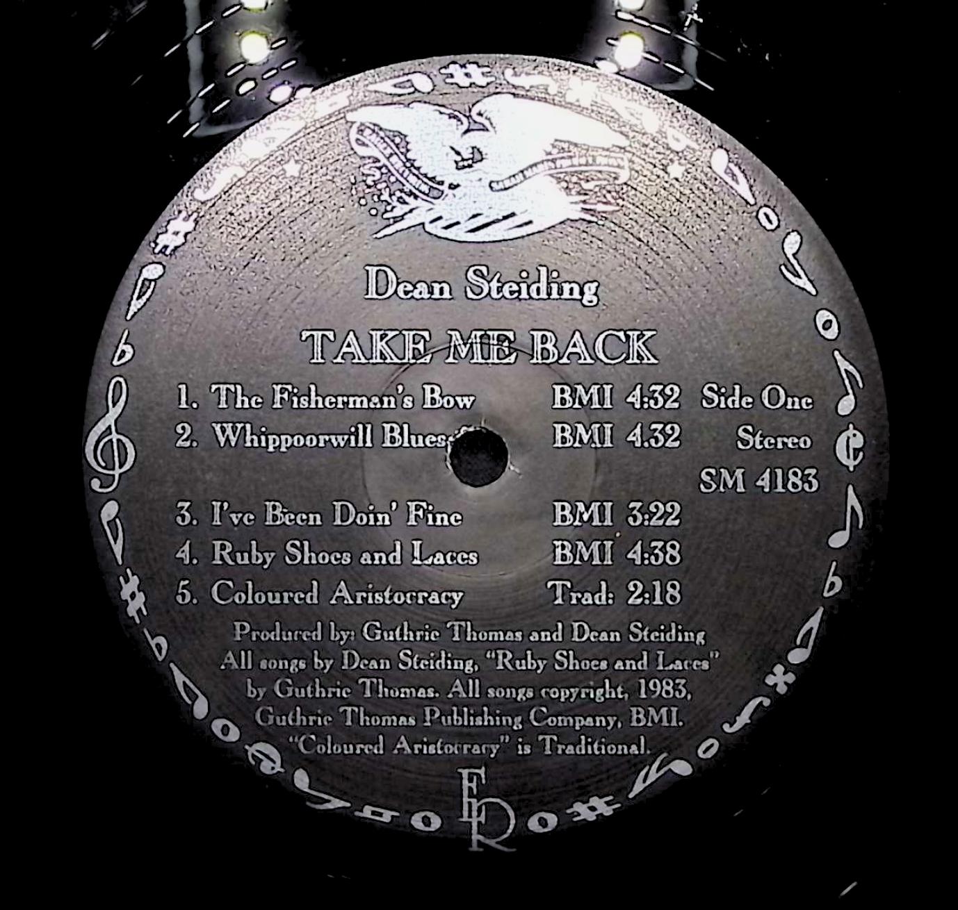 Dean Steiding Take Me Back 12" LP 1983 SM 4183 Folk, World, & Country — image 2