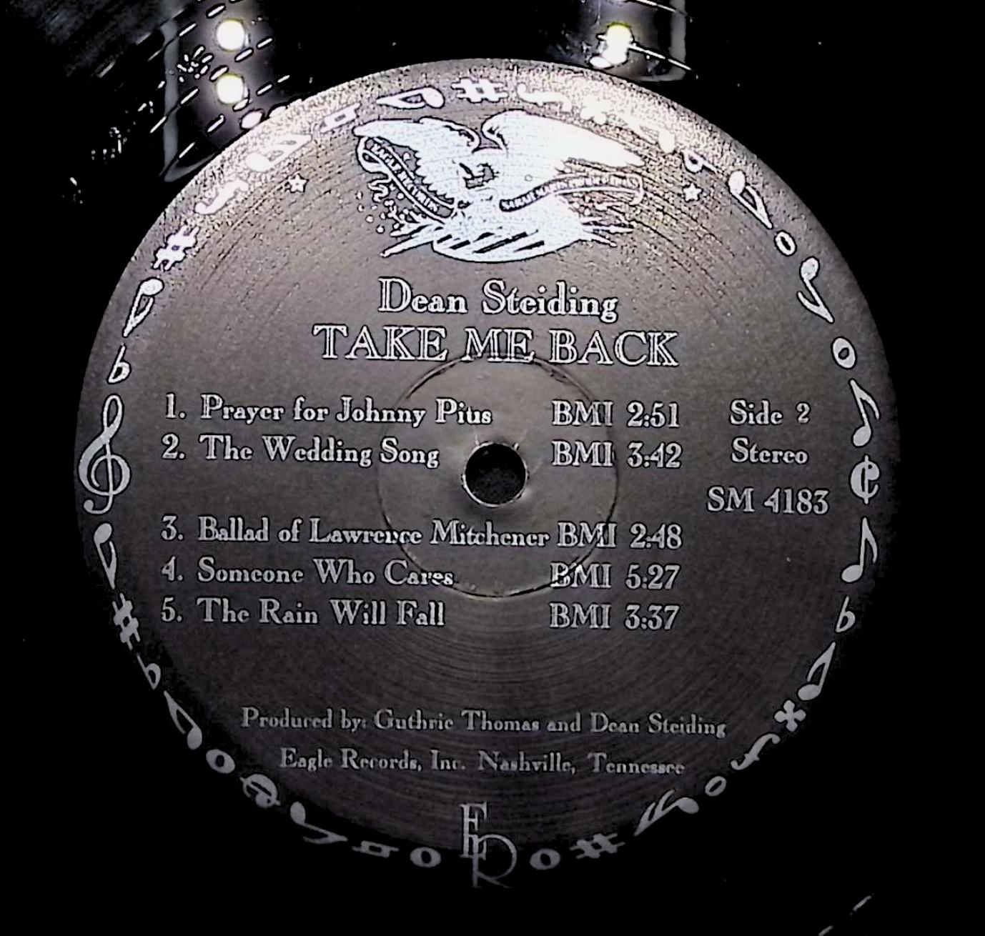 Dean Steiding Take Me Back 12" LP 1983 SM 4183 Folk, World, & Country — image 4