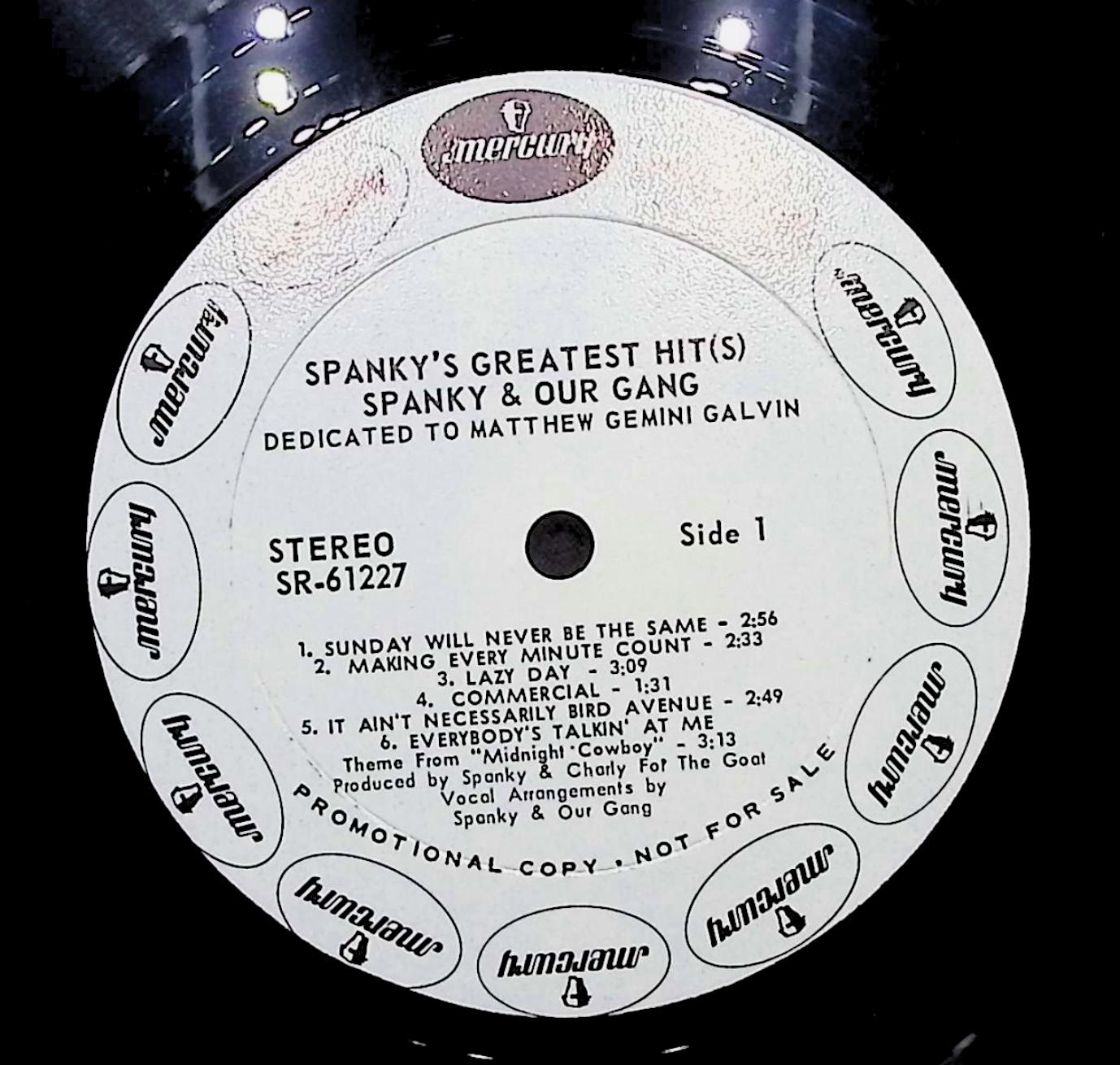 Spanky & Our Gang Spanky's Greatest Hit(s) 12" LP 1969 SR 61227 Rock — image 4