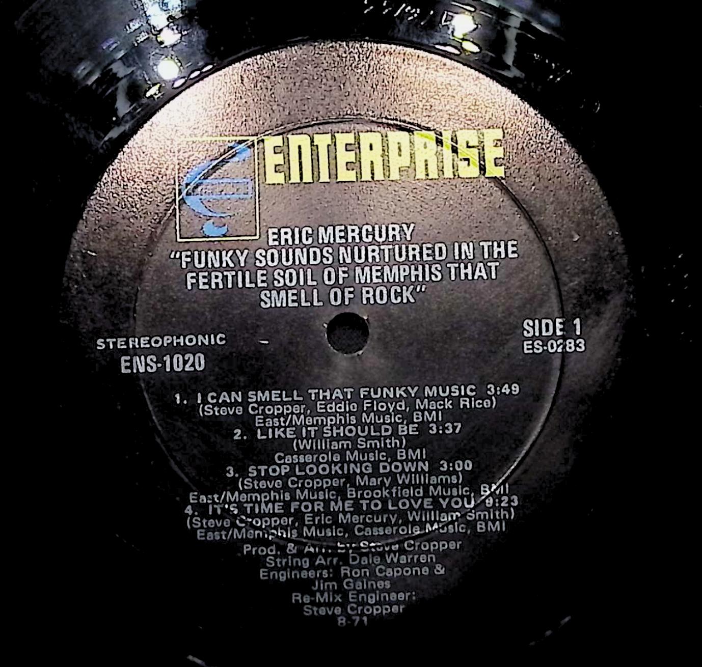Eric Mercury Funky Sounds Nurtured In The Fertile Soil Of Memphis That Smell Of Rock 12" LP 1971 ENS 1020 Funk / Soul — image 2
