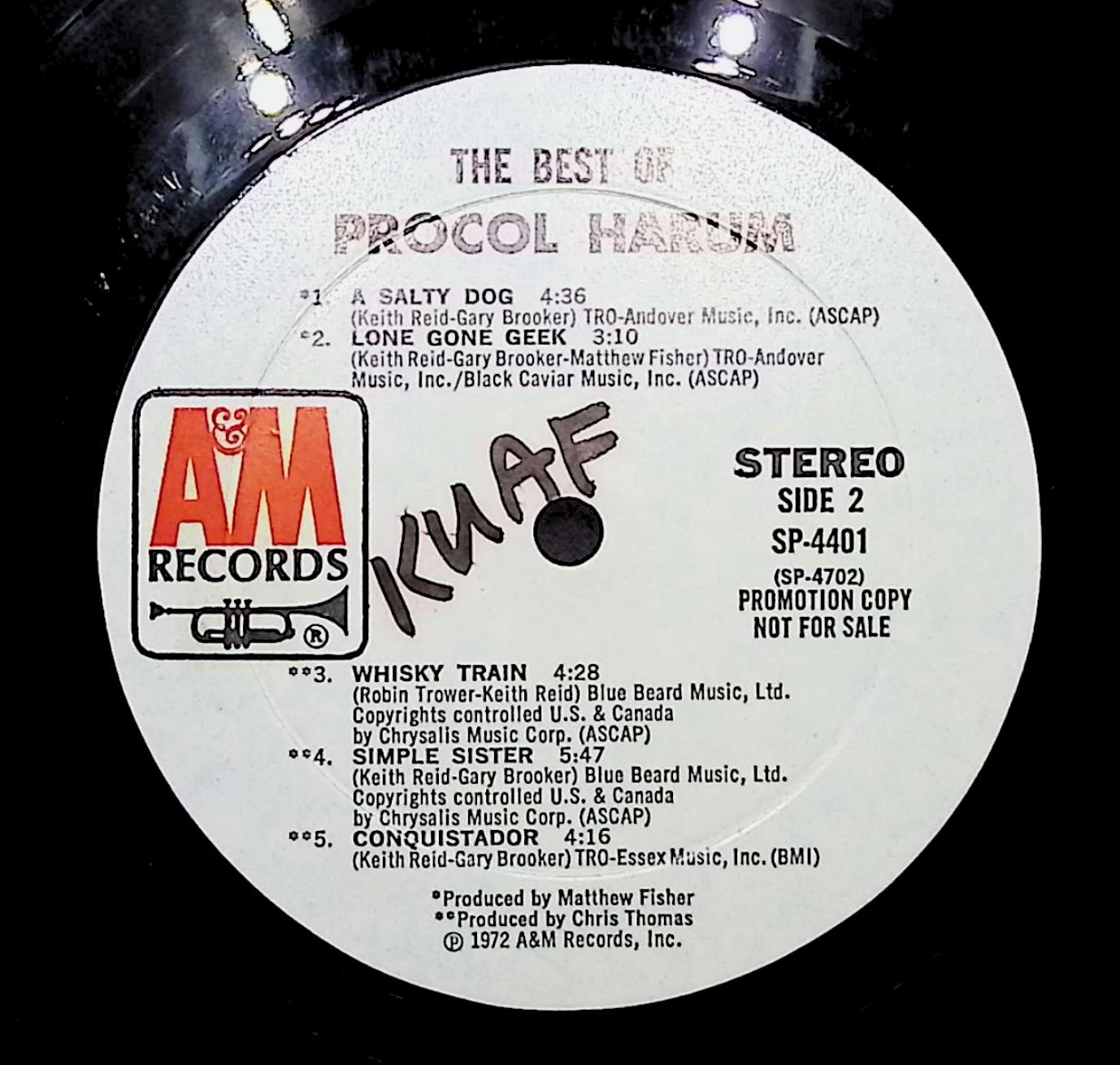 Procol Harum The Best Of Procol Harum 12" LP 0 A&M Records Rock — image 4